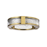 Darrow 13" LED Flush Mount, Vintage Brass Finish