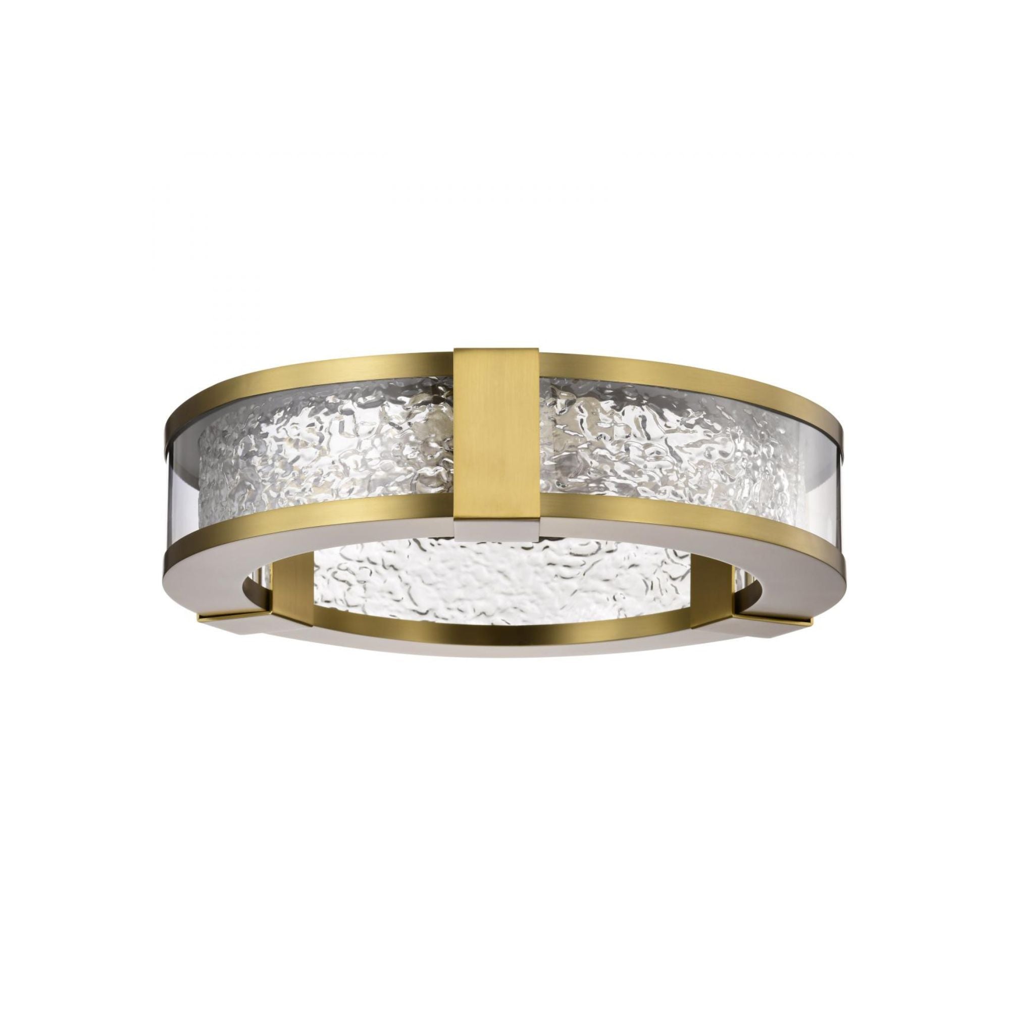 Darrow 13" LED Flush Mount, Vintage Brass Finish