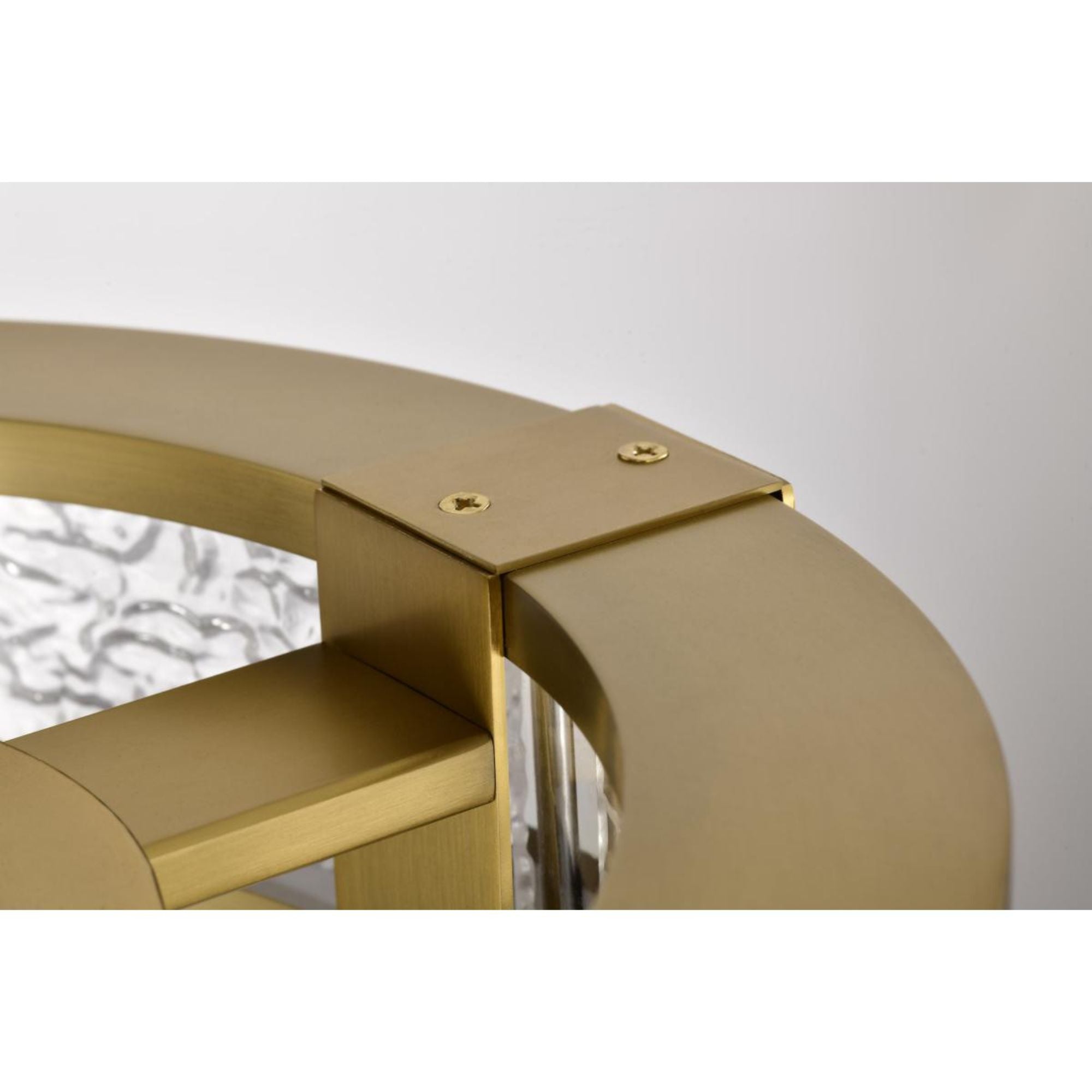 Darrow 13" LED Flush Mount, Vintage Brass Finish