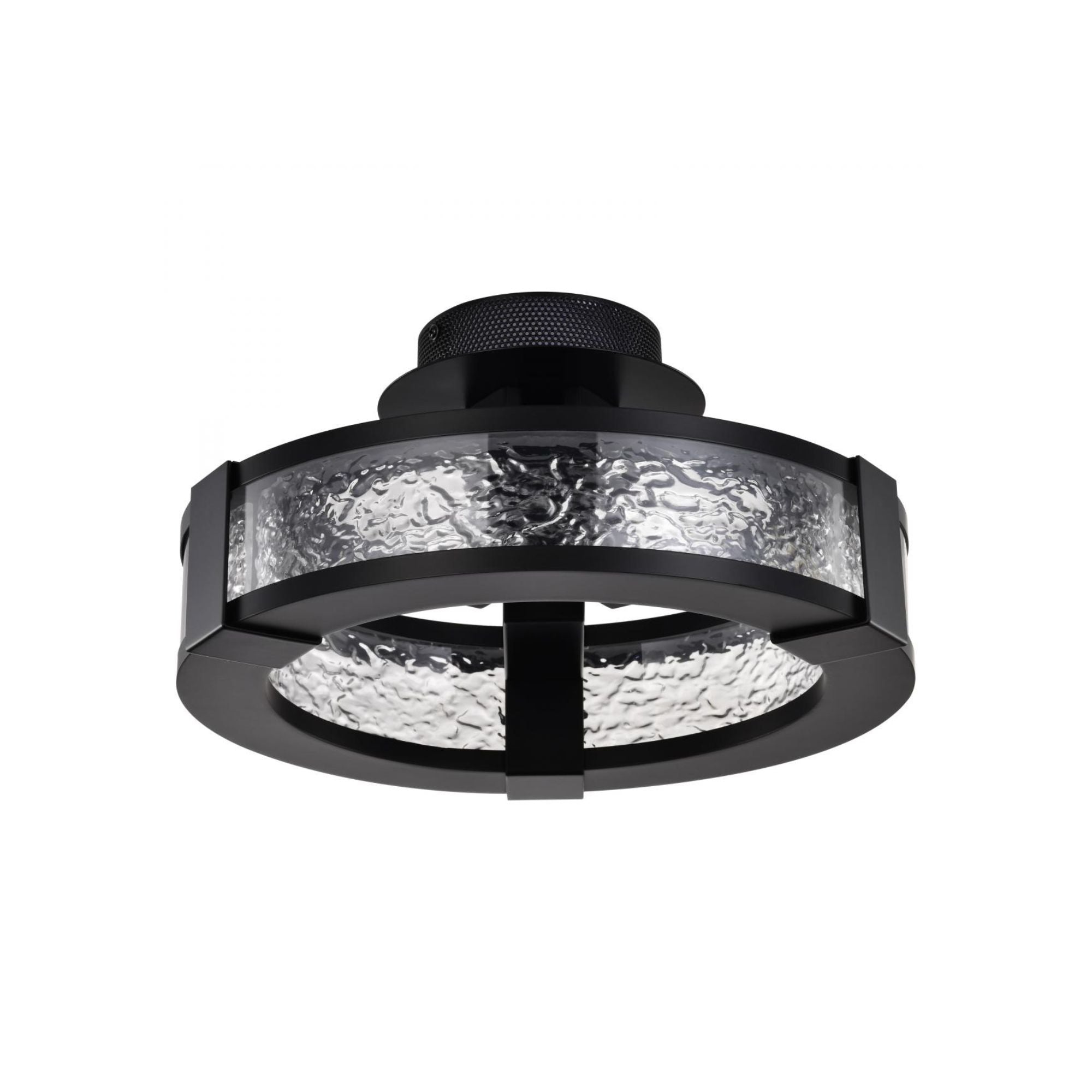 Darrow 14" LED Semi-flush Mount, Matte Black Finish