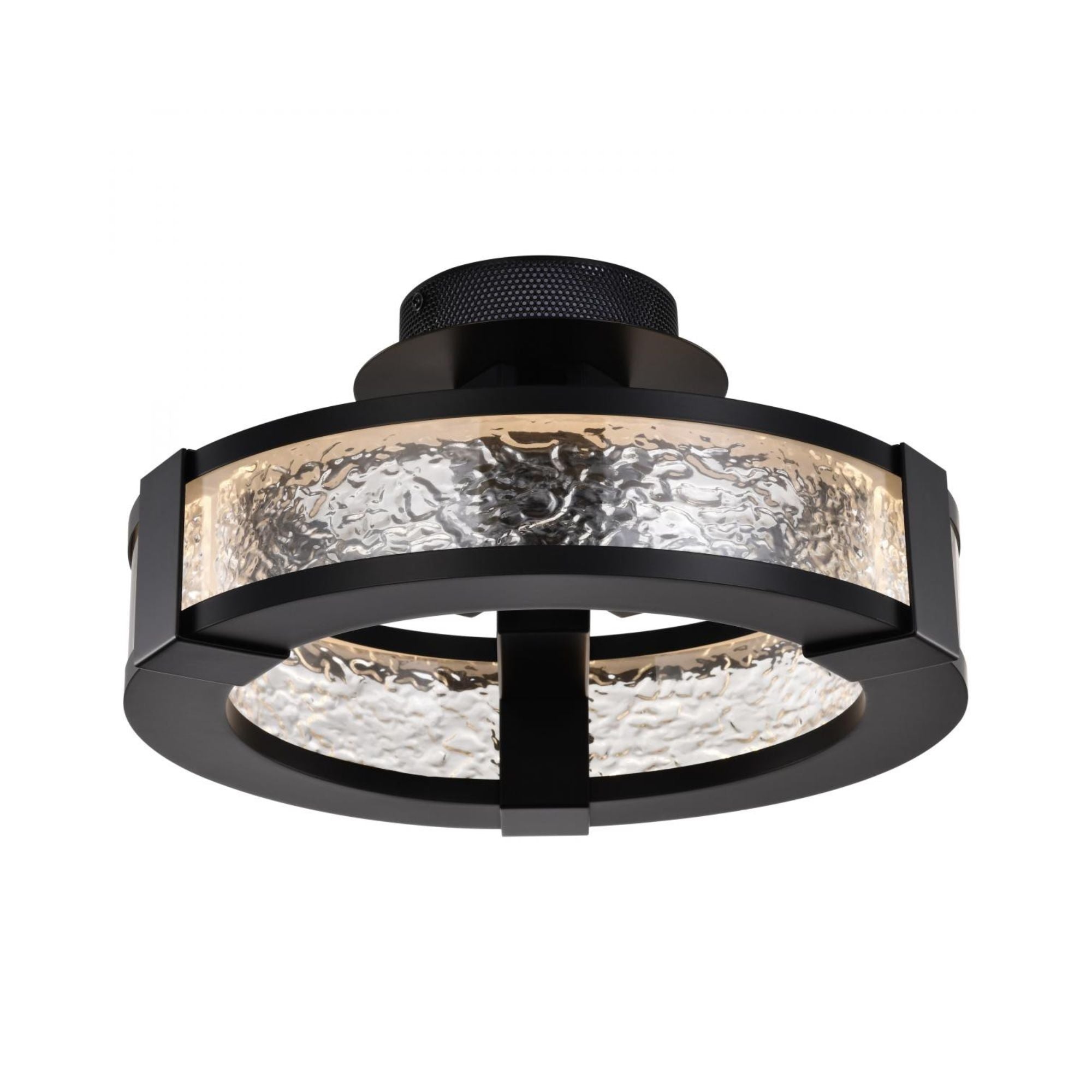 Darrow 14" LED Semi-flush Mount, Matte Black Finish
