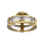 Darrow 14" LED Semi-flush Mount, Vintage Brass Finish