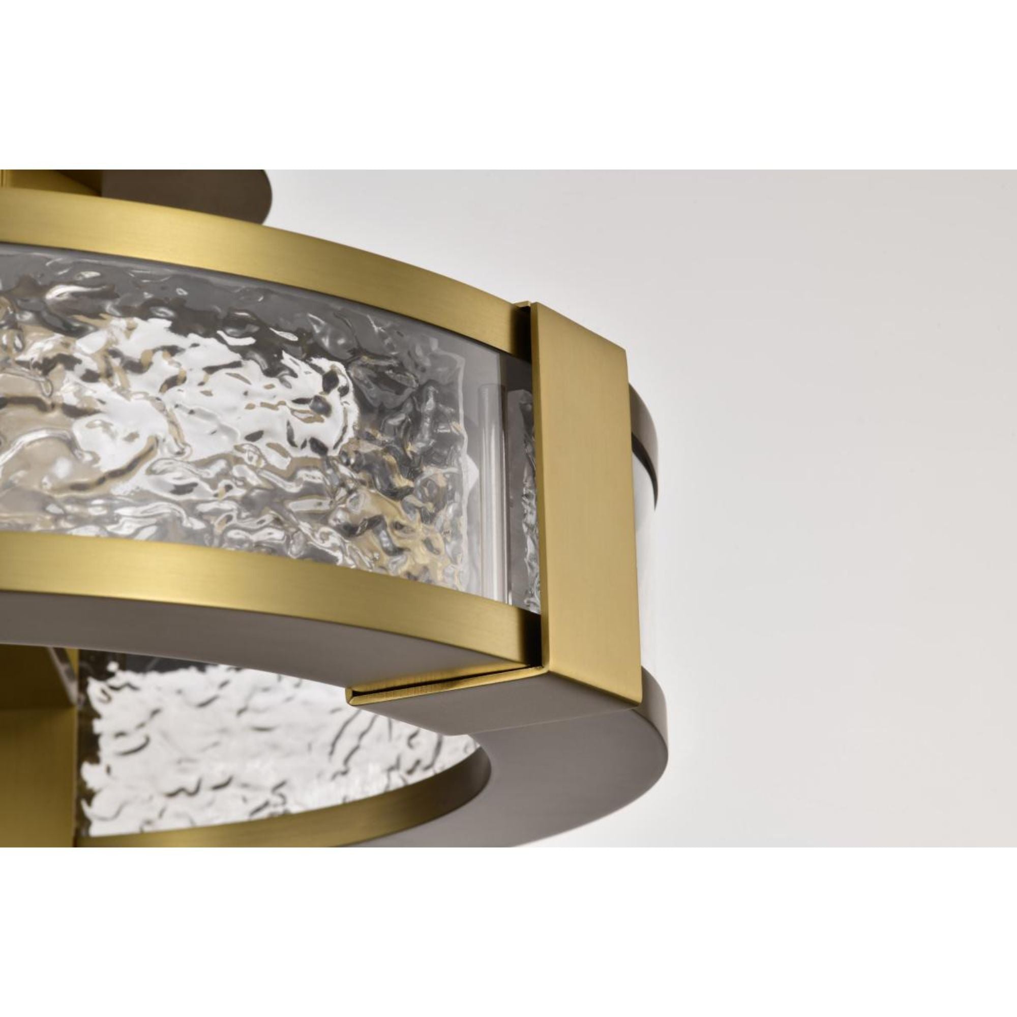 Darrow 14" LED Semi-flush Mount, Vintage Brass Finish