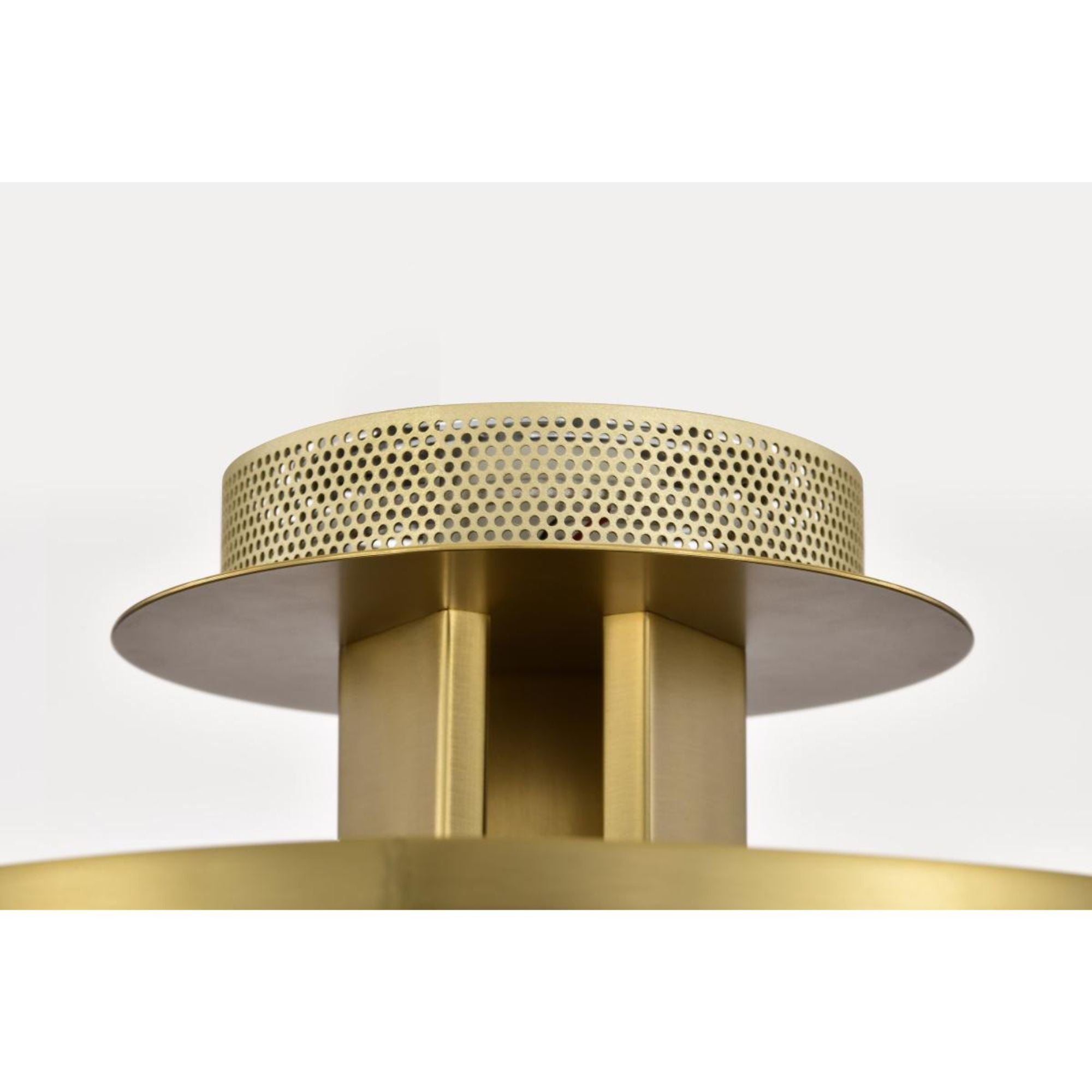 Darrow 14" LED Semi-flush Mount, Vintage Brass Finish