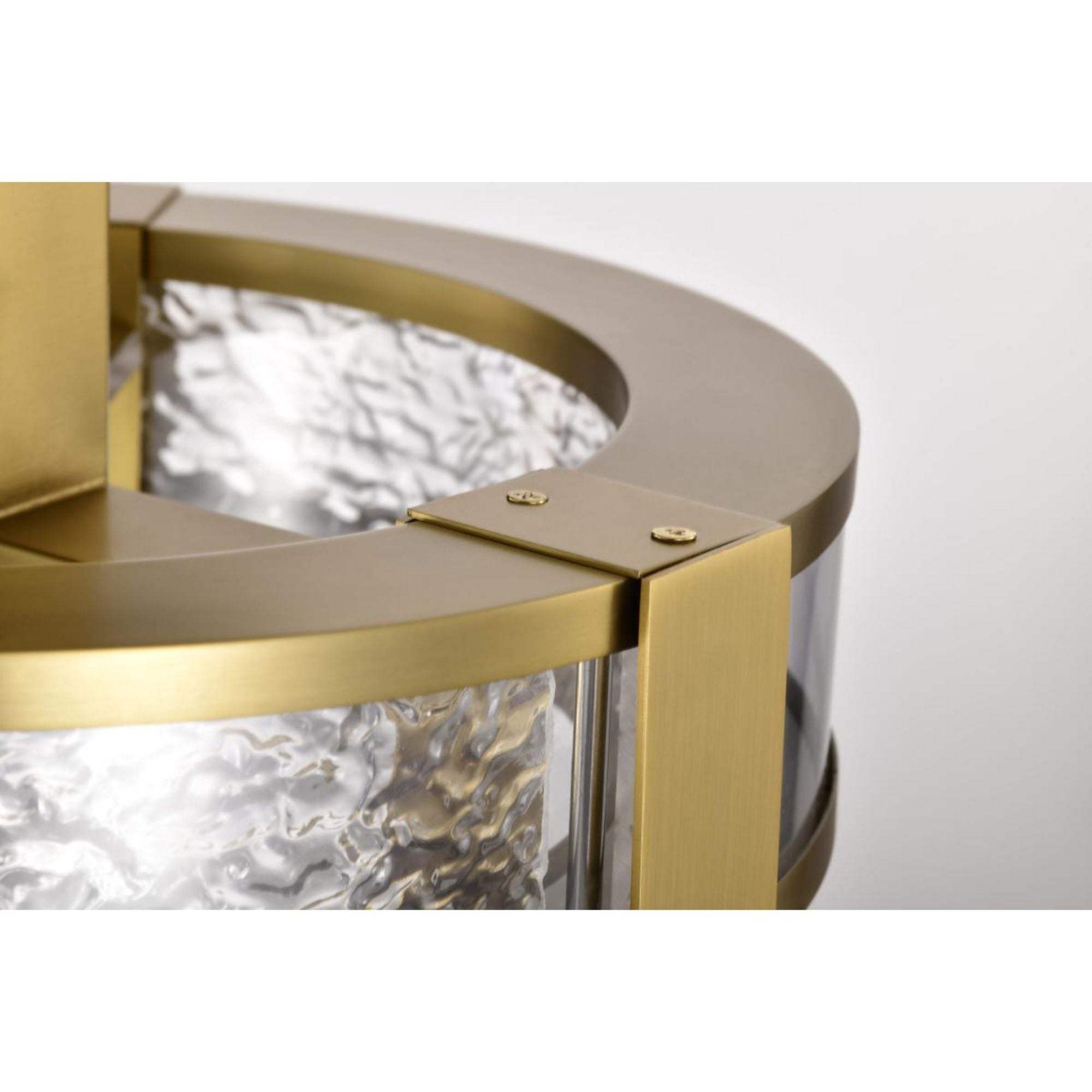Darrow 14" LED Semi-flush Mount, Vintage Brass Finish