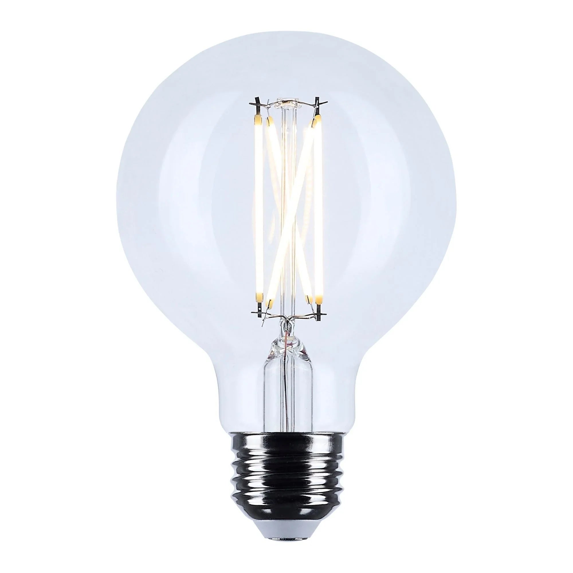 G25 Filament LED Globe Bulb, 5 Watts, 350 Lumens, 2700K, E26 Medium Base, Clear, Pack of 2