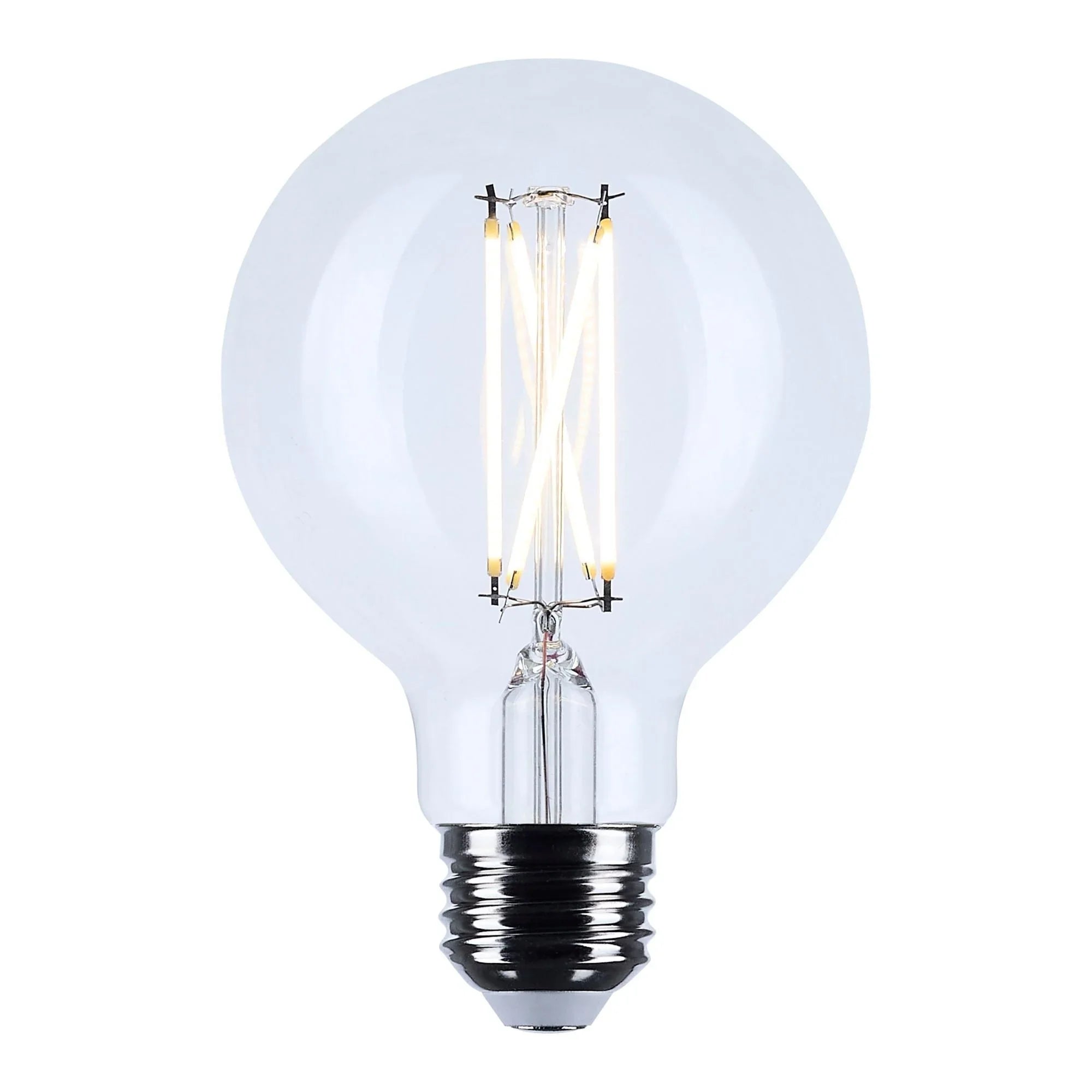 G25 Filament LED Globe Bulb, 5 Watts, 350 Lumens, 3000K, E26 Medium Base, Clear, Pack of 2