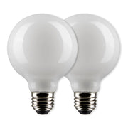 G25 LED Globe Bulb, 5 Watts, 350 Lumens, 40W Equal, 2700K, E26 Medium Base, Frosted, Pack of 2