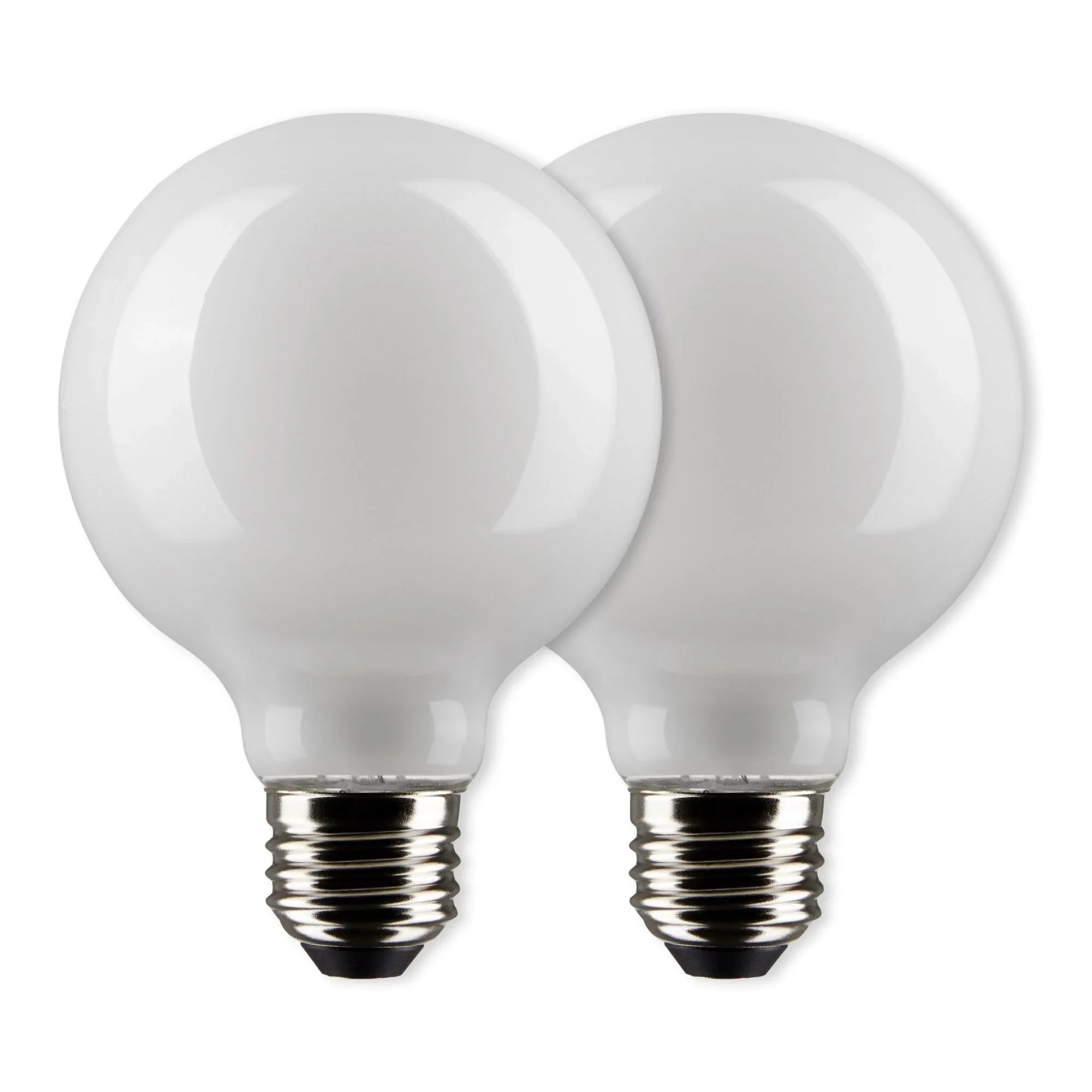 G25 LED Globe Bulb, 6 Watts, 500 Lumens, 60W Equal, 2700K, E26 Medium Base, Frosted, Pack of 2