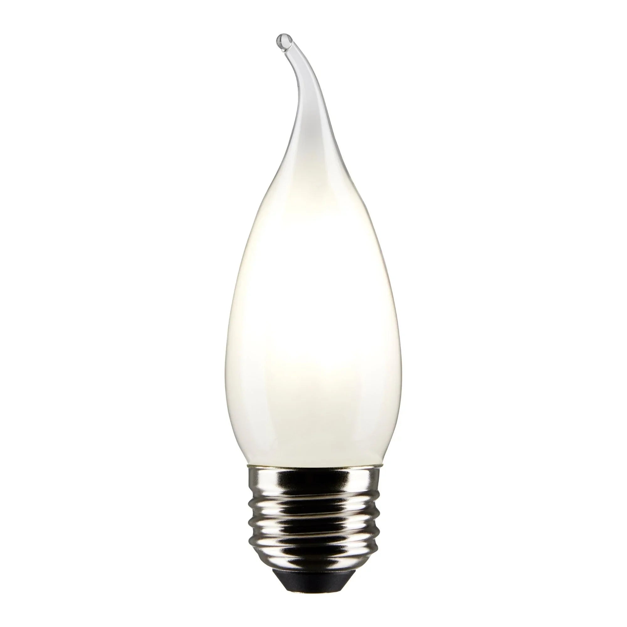 CA10 LED Bulb, 6W, 500lm, 2700K, 60W Equal, E26 Medium Base, Frosted Finish, Pack of 2