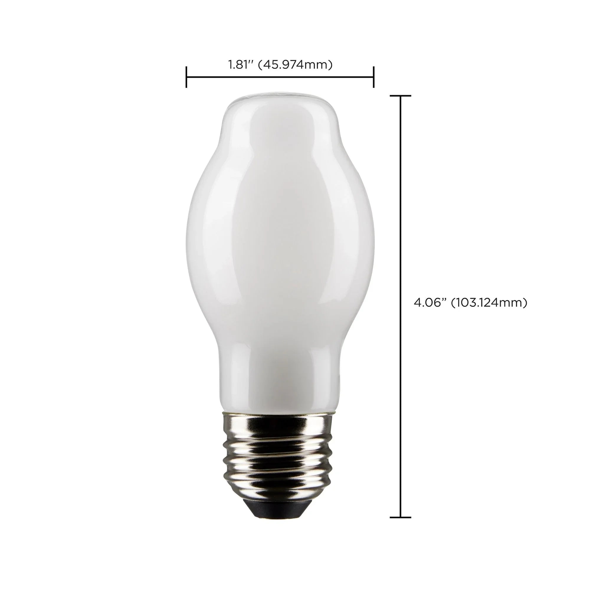 BT15 LED Bulb, 8 Watts, 800lm, 60W Equal, 2700K, E26 Medium Base, Frosted Finish, Pack of 2
