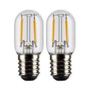 T6.5 LED Single Tube Bulb, 3W, 200lm, 2700K, E17 Intermediate Base, Clear Finish, Pack of 2