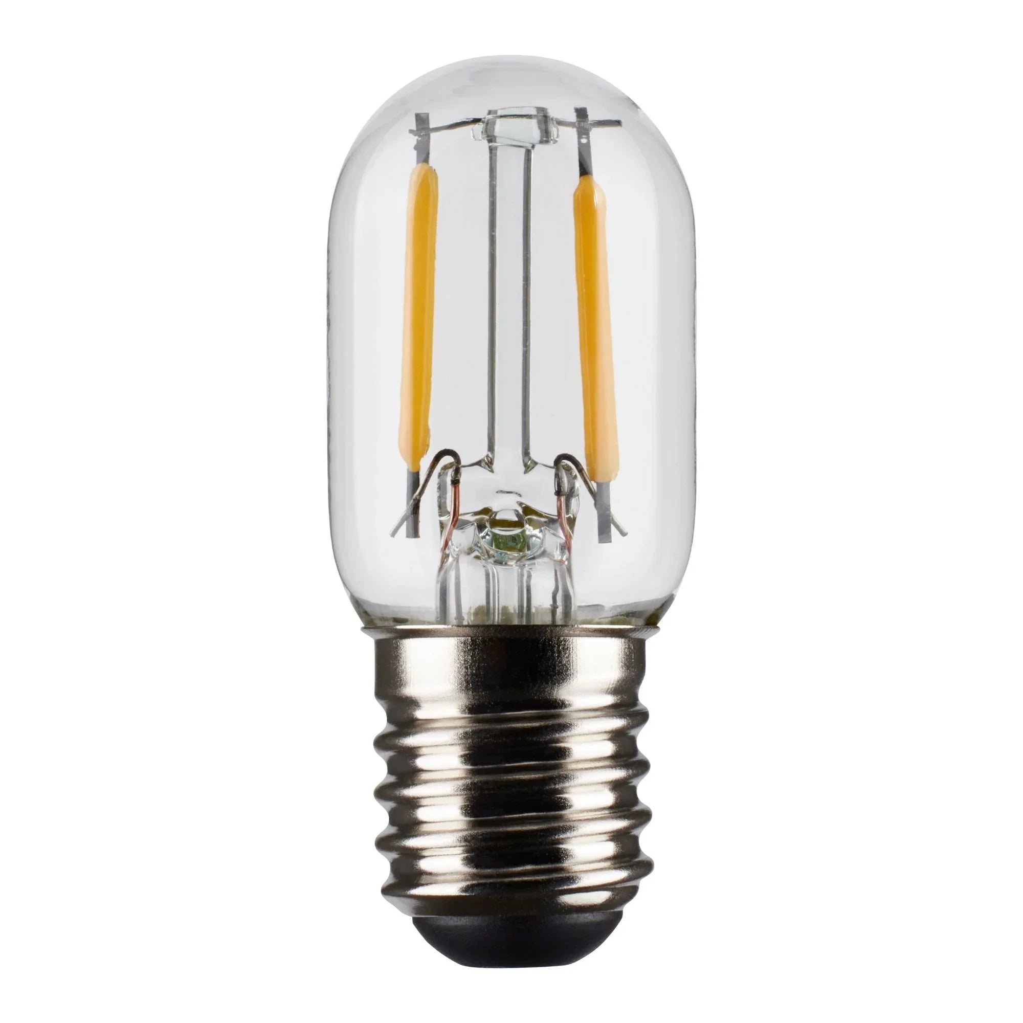 T6.5 LED Single Tube Bulb, 3W, 200lm, 2700K, E17 Intermediate Base, Clear Finish, Pack of 2