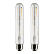 T9 LED Single Tube Bulb, 8W, 800 Lumens, 2700K, 60W Equal, E26 Medium Base, Clear, Pack of 2