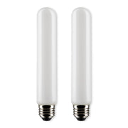 T9 LED Single Tube Bulb, 8W, 700 Lumens, 2700K, 60W Equal, E26 Medium Base, Frosted, Pack of 2
