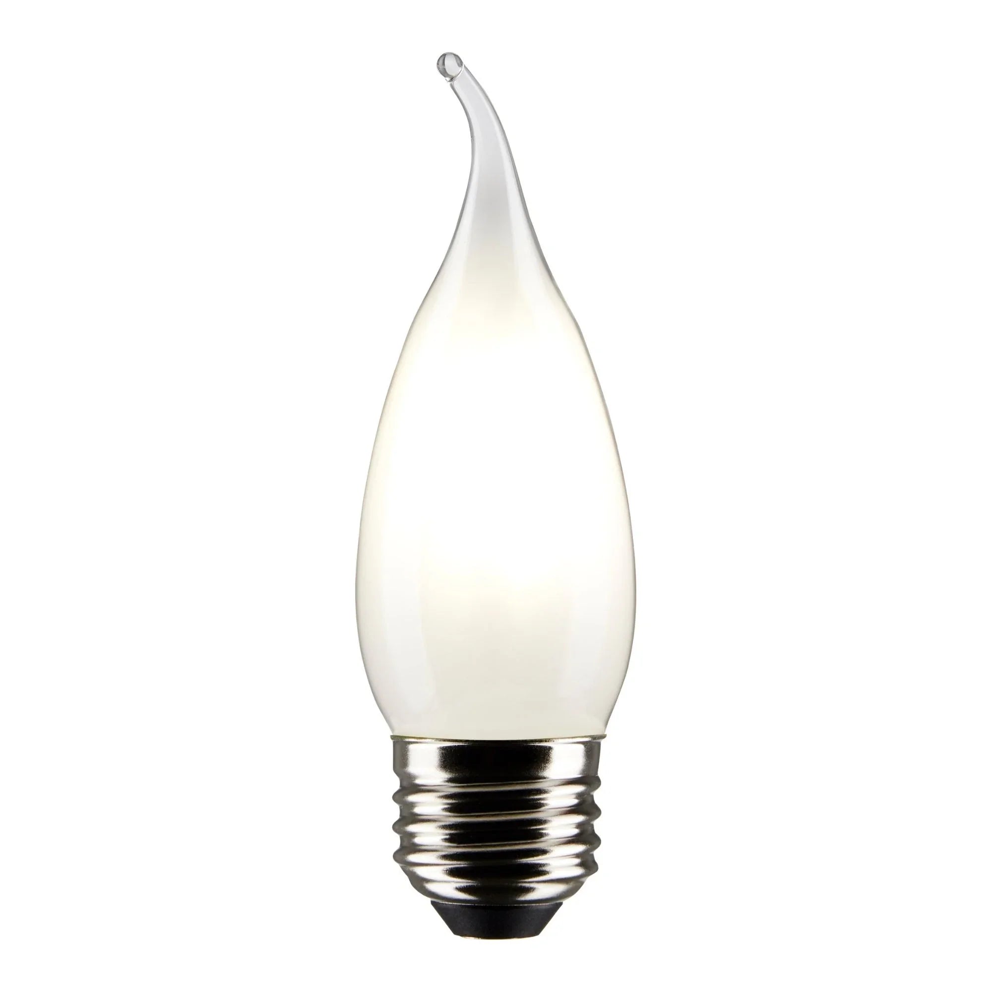 CA10 LED Bulb, 6W, 500lm, 5000K, 60W Equal, E26 Medium Base, Frosted, Pack of 2