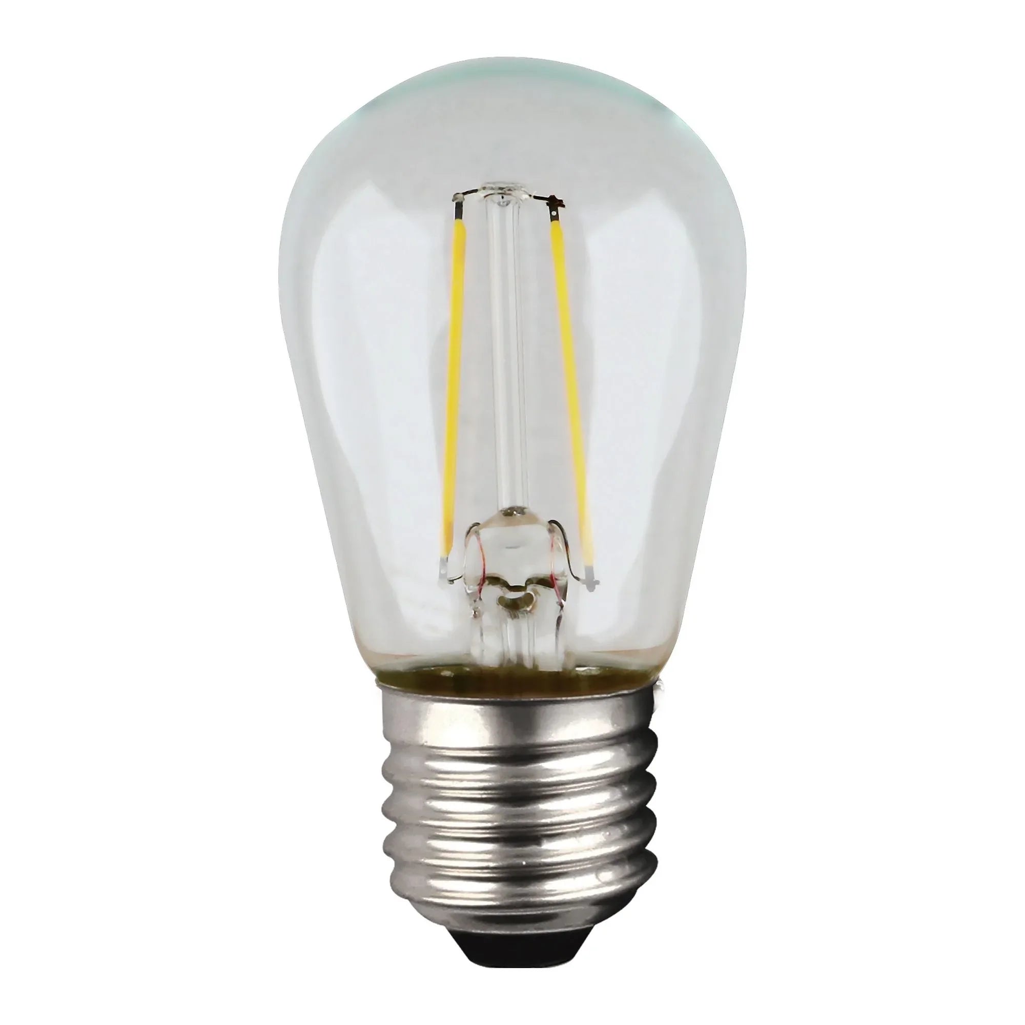 S14 Filament LED Bulb, 1W, 100lm, 2700K, E26 Medium Base, Clear Finish, Pack of 4