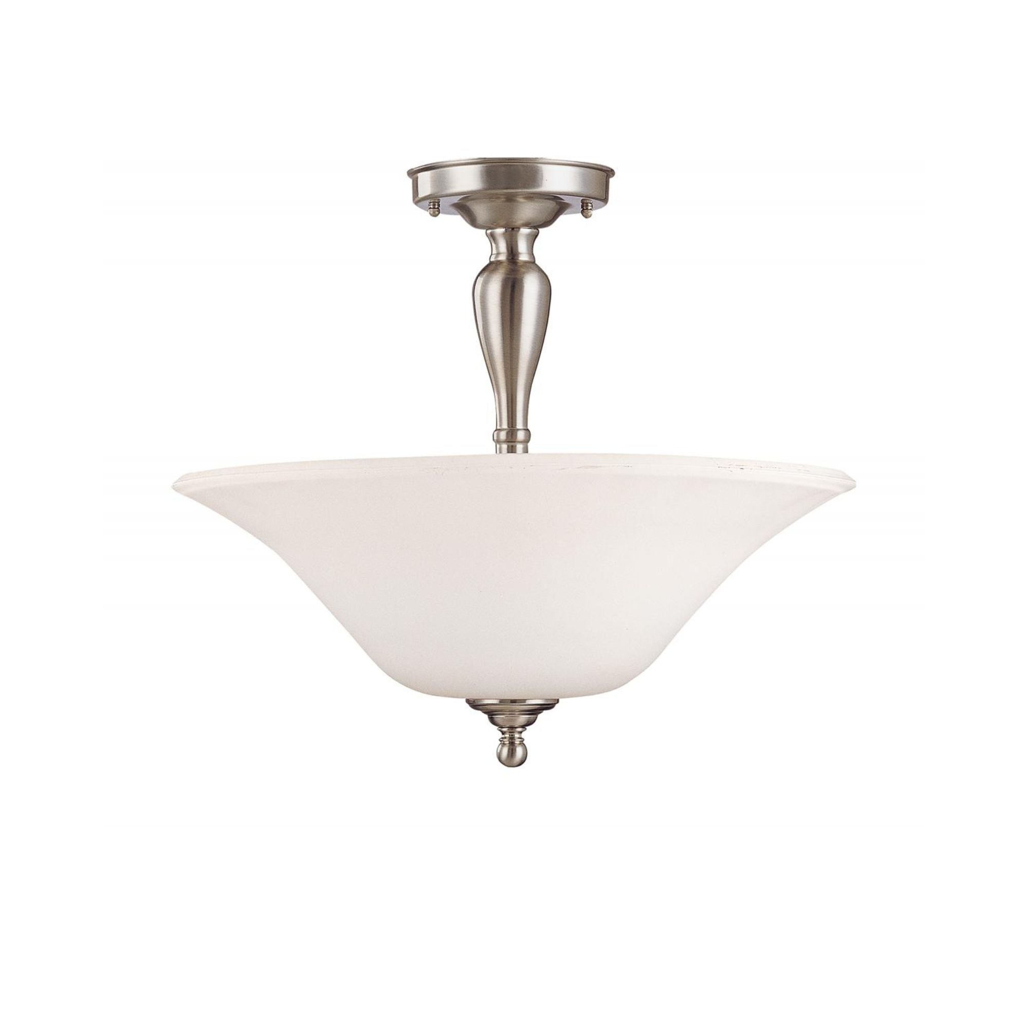 Dupont 16" 3-Light Semi Flush Mount, Brushed Nickel Finish