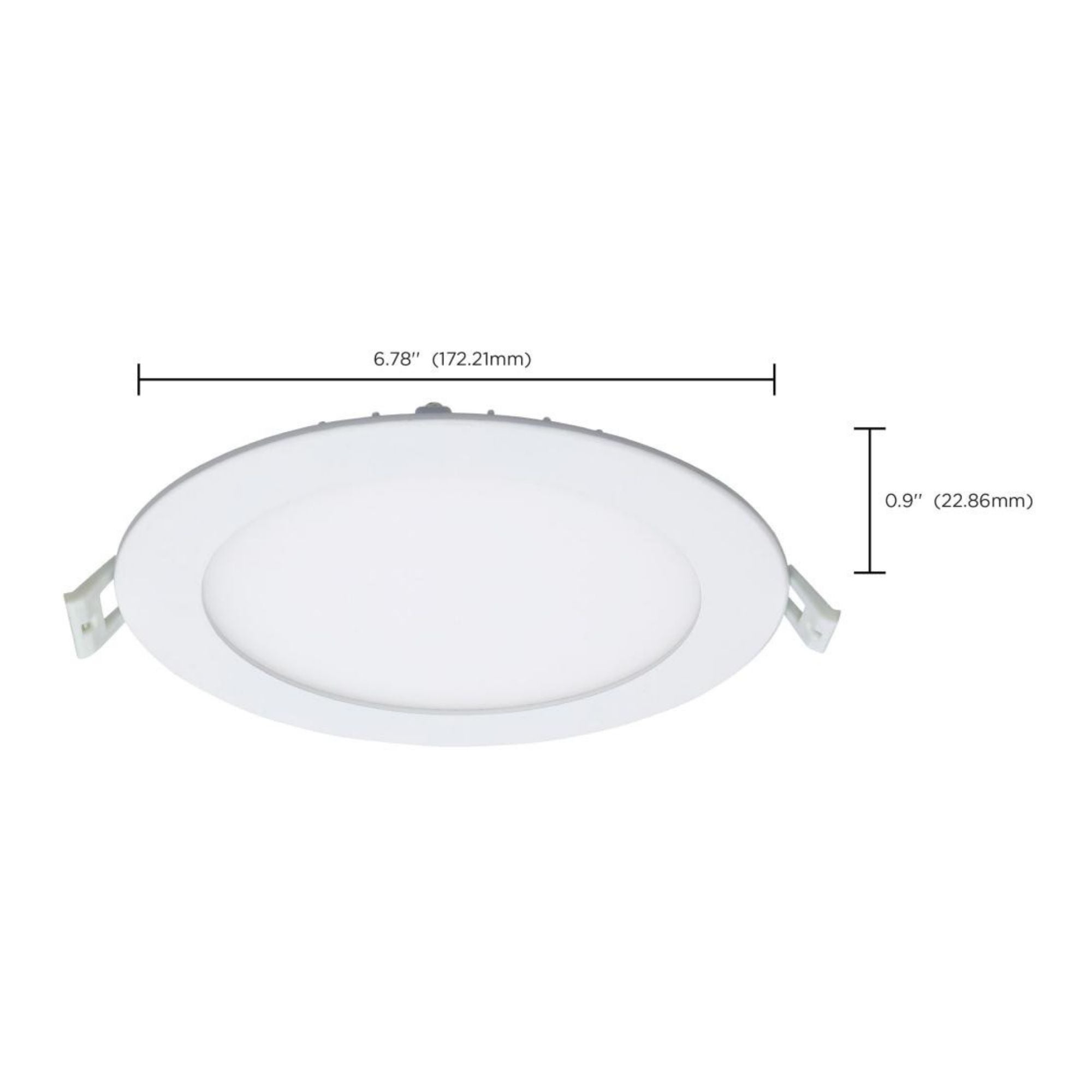 Edge-Lit 6" Round Canless LED Recessed Light, 12W, 900 Lm, 5-CCT