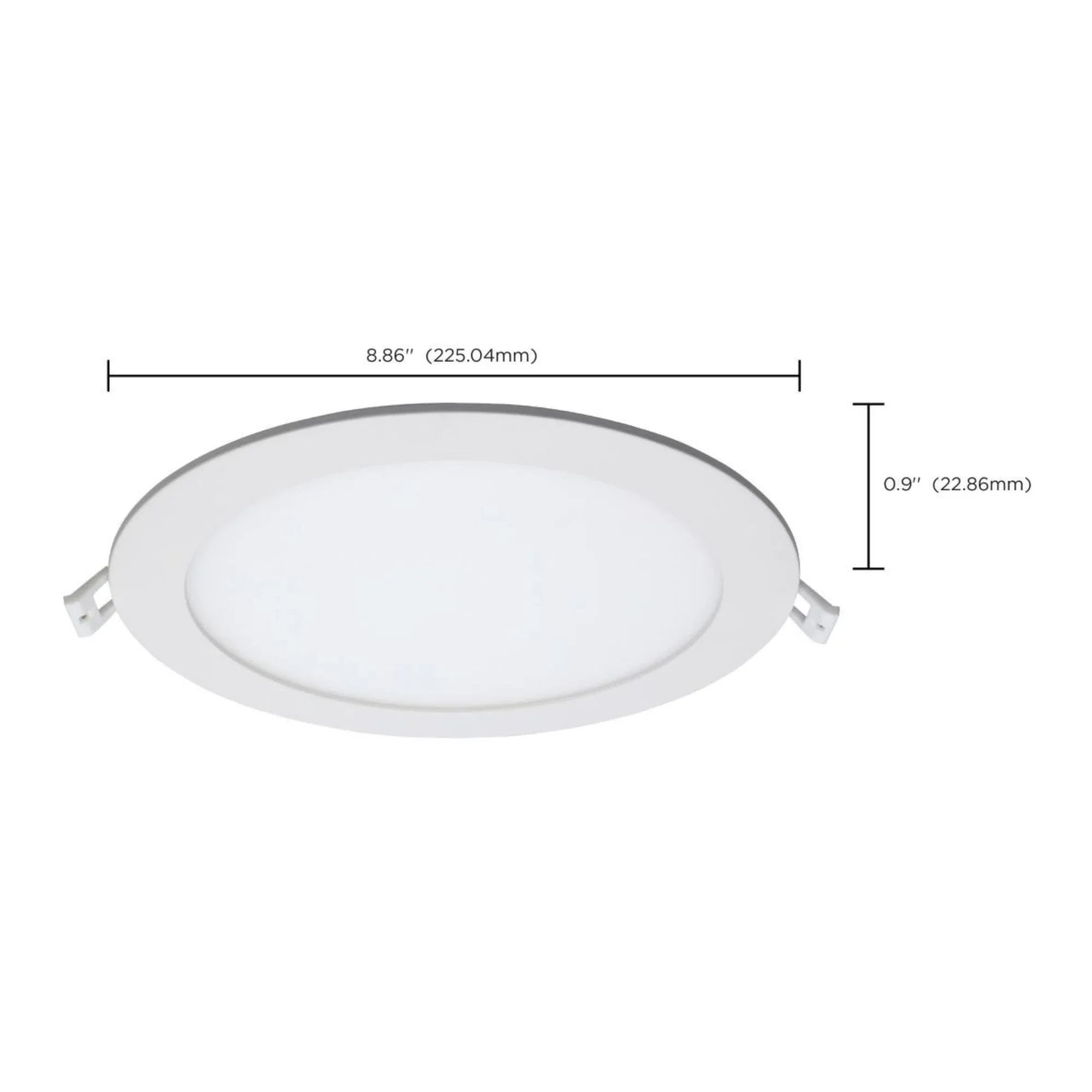 Edge-Lit 8" Round Canless LED Recessed Light, 24W, 1850 Lm, 5-CCT