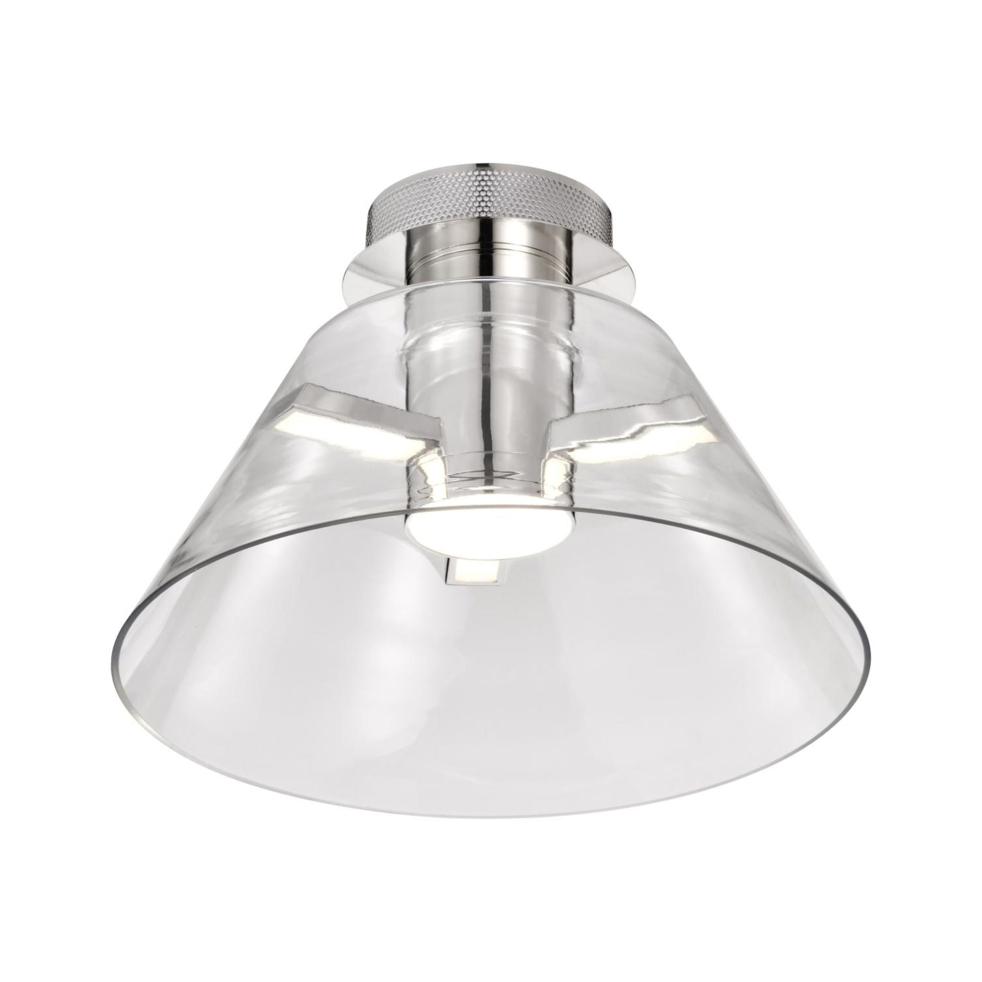 Edmond 14" LED Semi-flush Mount, Polished Nickel Finish