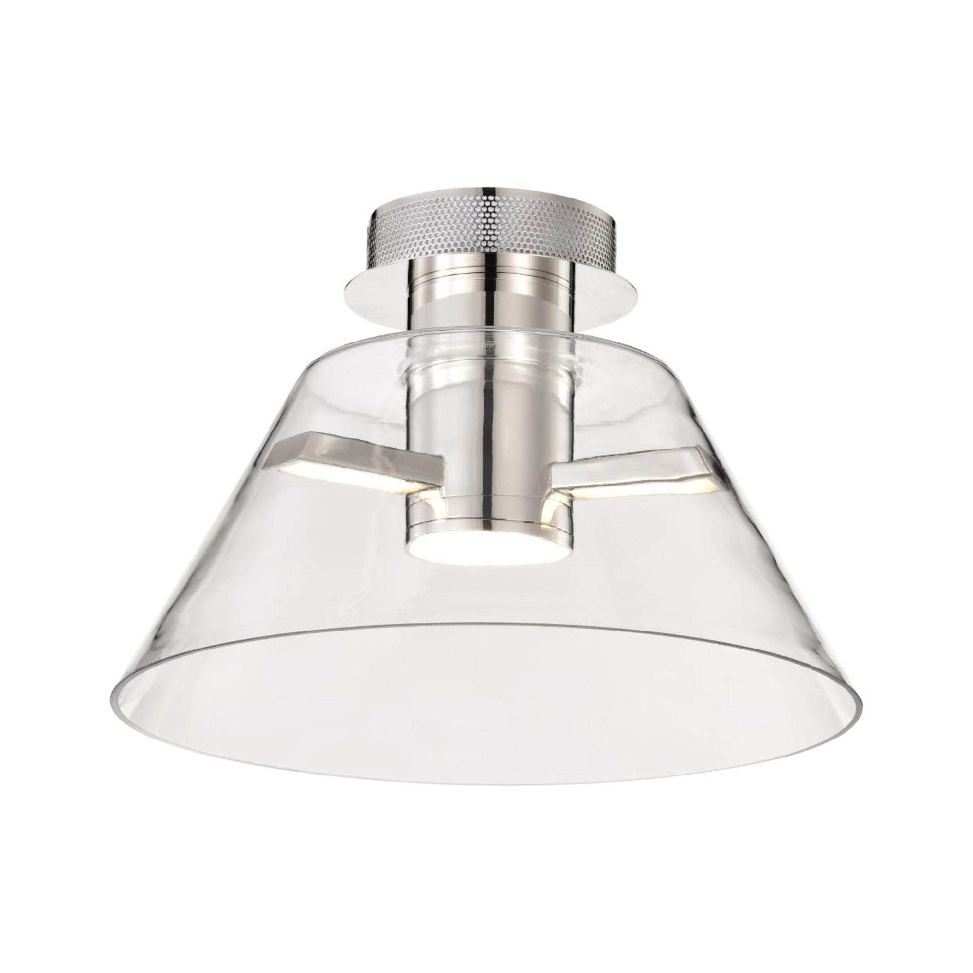 Edmond 14" LED Semi-flush Mount, Polished Nickel Finish