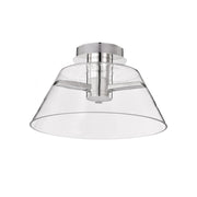 Edmond 17" LED Semi-flush Mount, Polished Nickel Finish