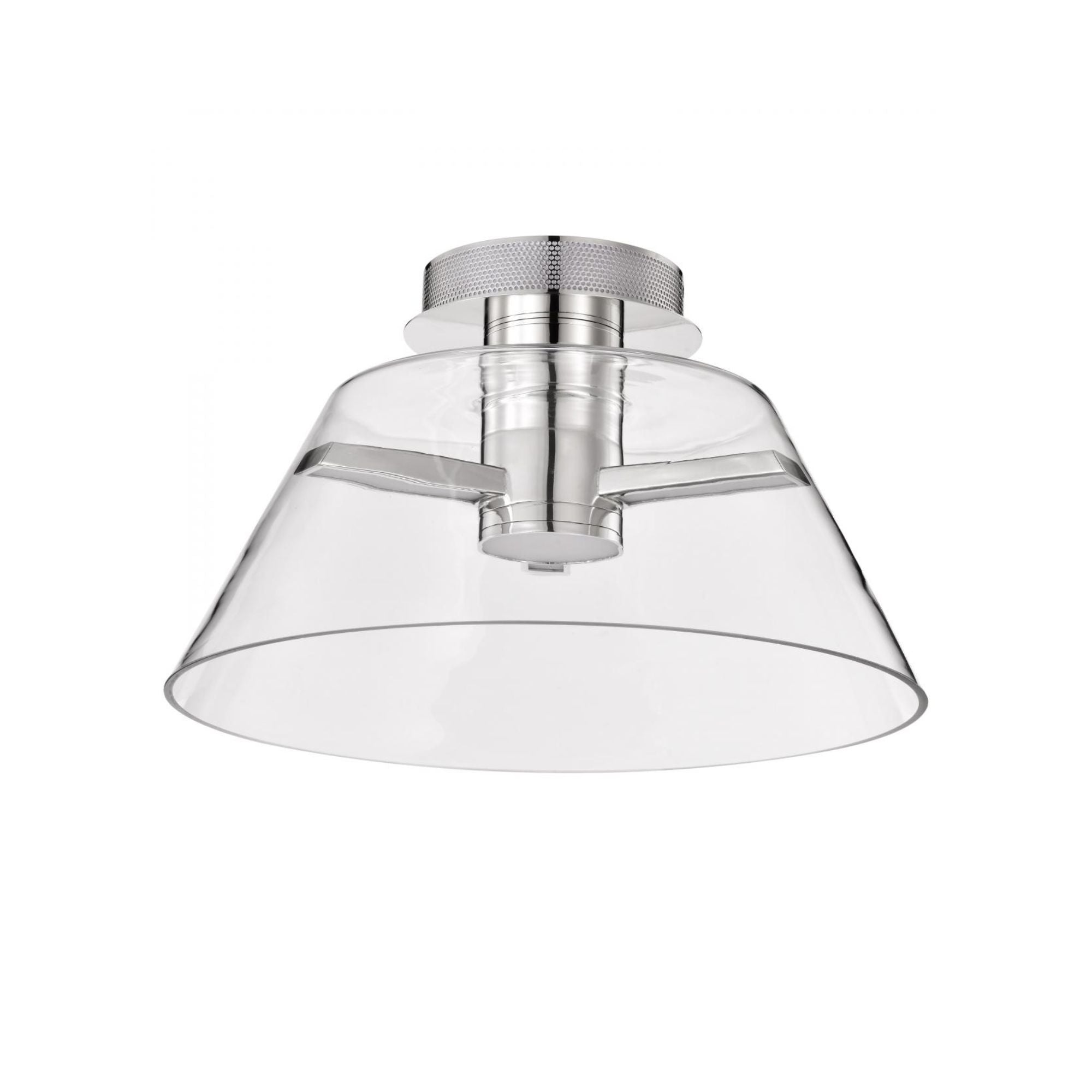 Edmond 17" LED Semi-flush Mount, Polished Nickel Finish