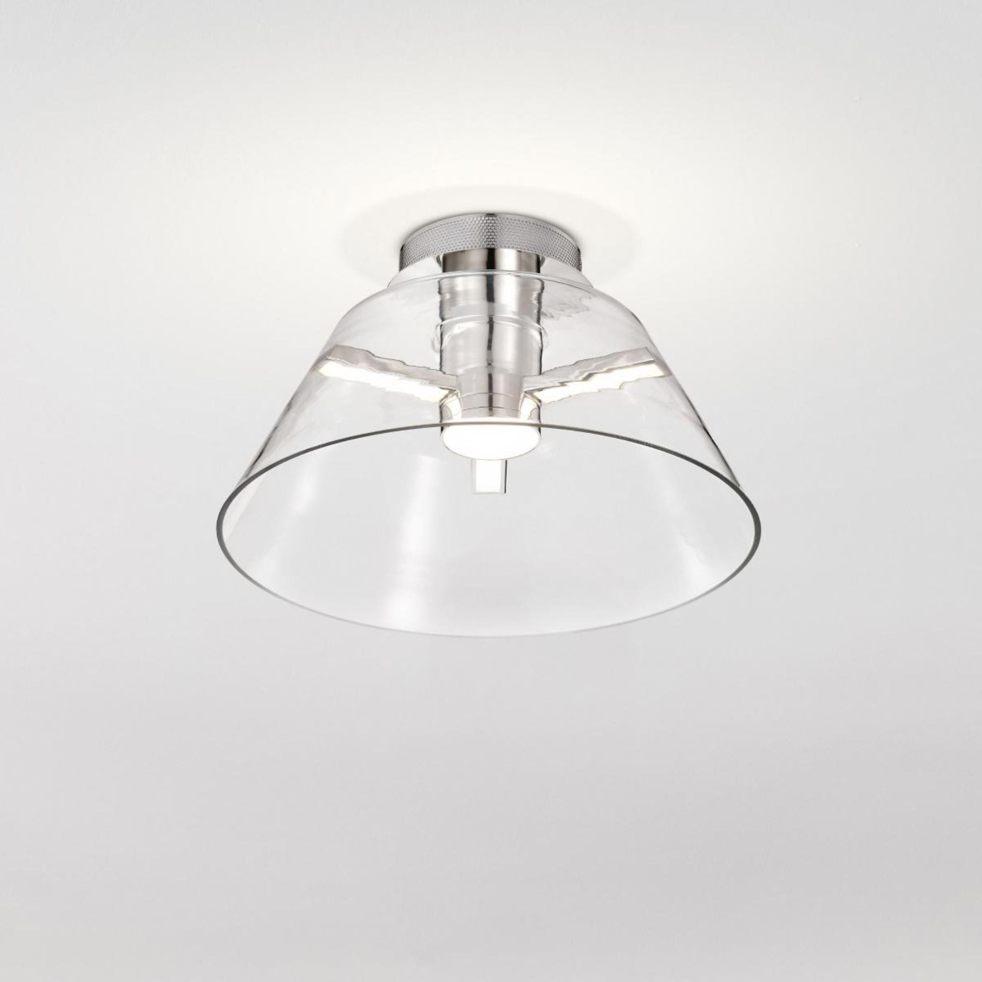 Edmond 17" LED Semi-flush Mount, Polished Nickel Finish