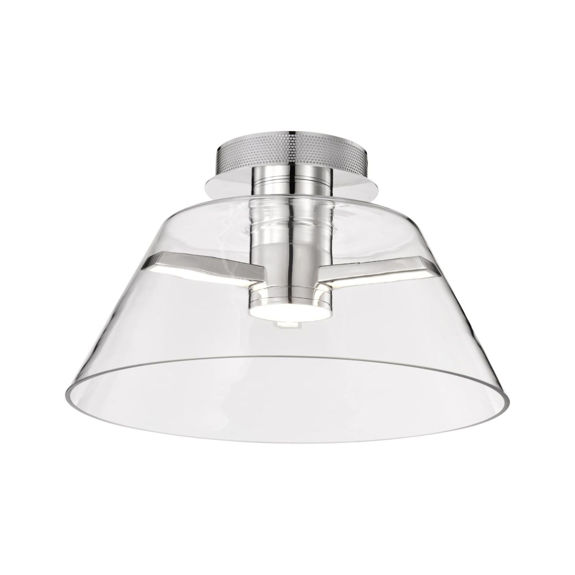 Edmond 17" LED Semi-flush Mount, Polished Nickel Finish