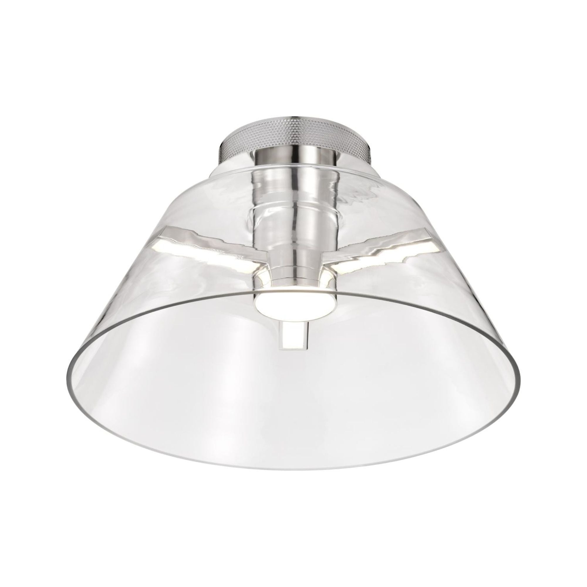 Edmond 17" LED Semi-flush Mount, Polished Nickel Finish