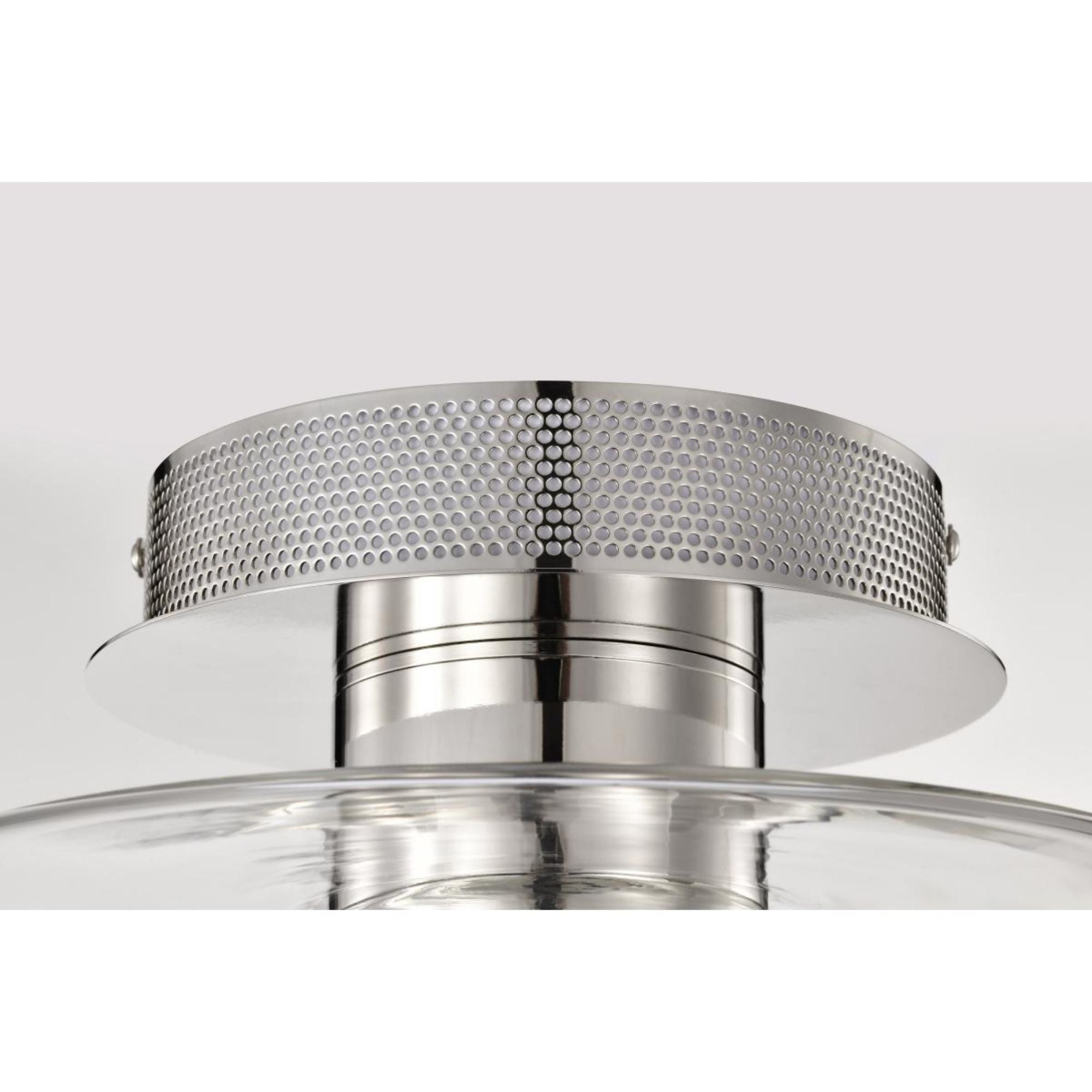 Edmond 17" LED Semi-flush Mount, Polished Nickel Finish
