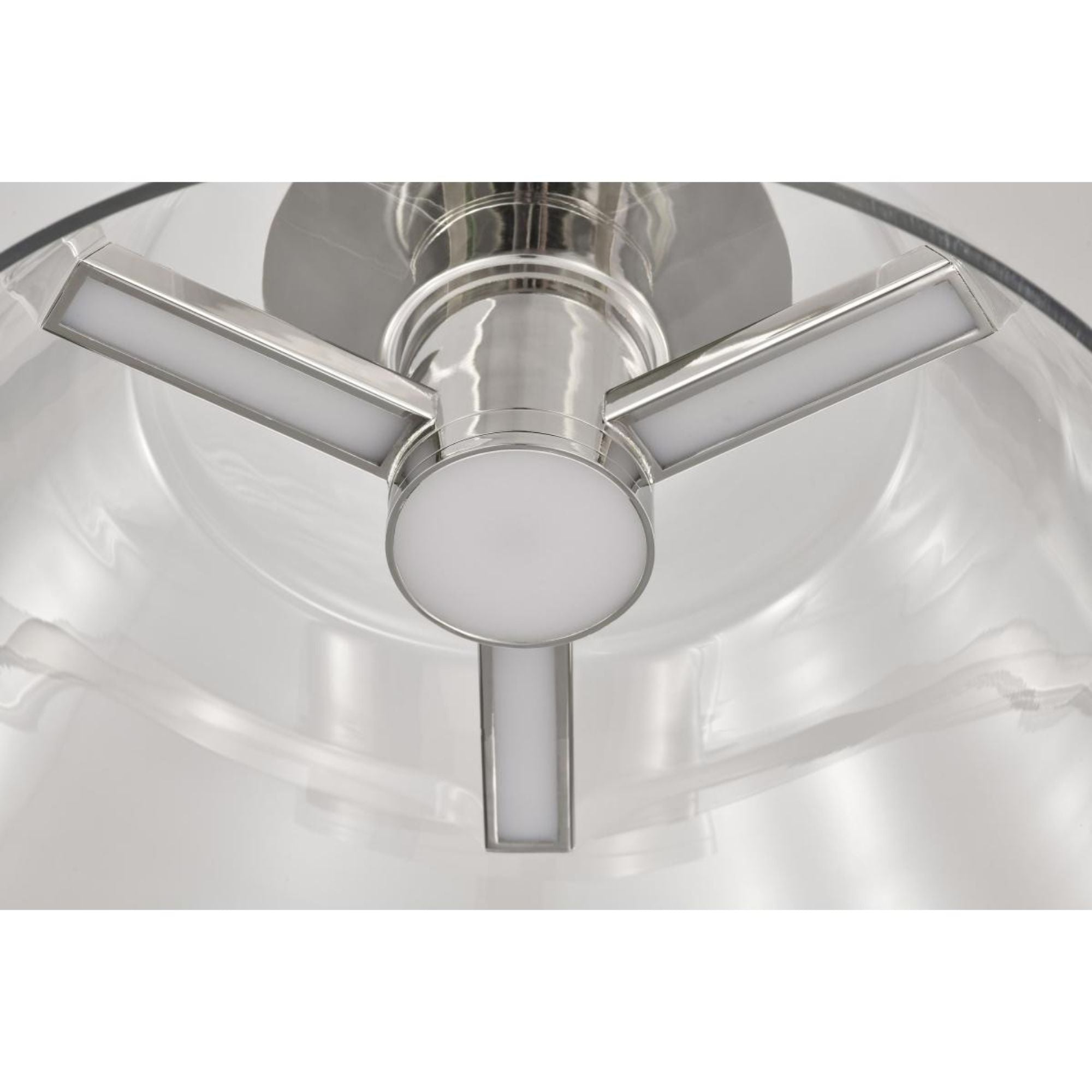 Edmond 17" LED Semi-flush Mount, Polished Nickel Finish