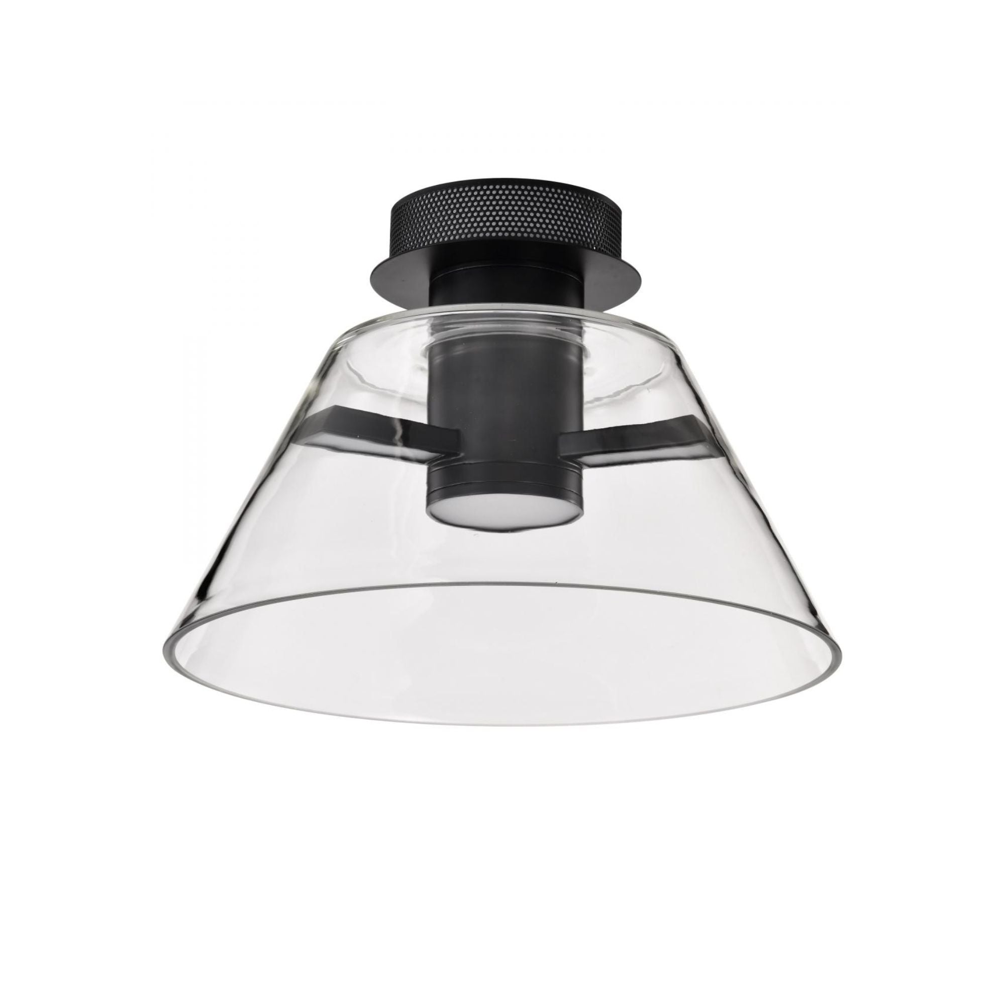 Edmond 14" LED Semi-flush Mount, Matte Black Finish
