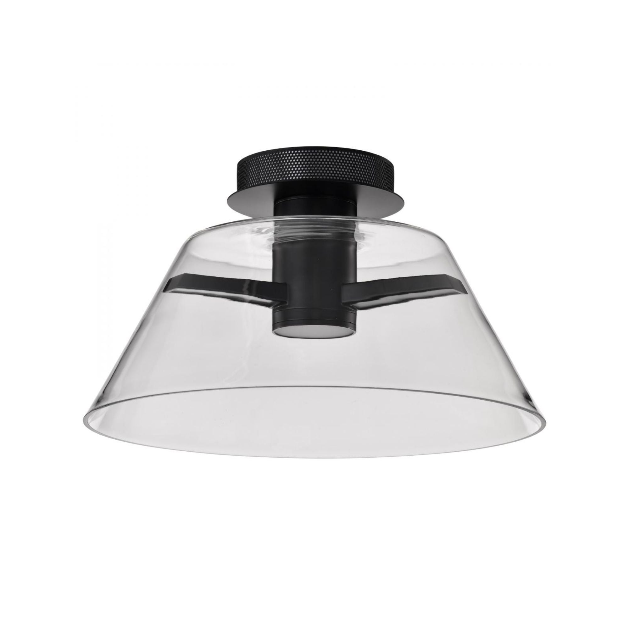 Edmond 17" LED Semi-flush Mount, Matte Black Finish