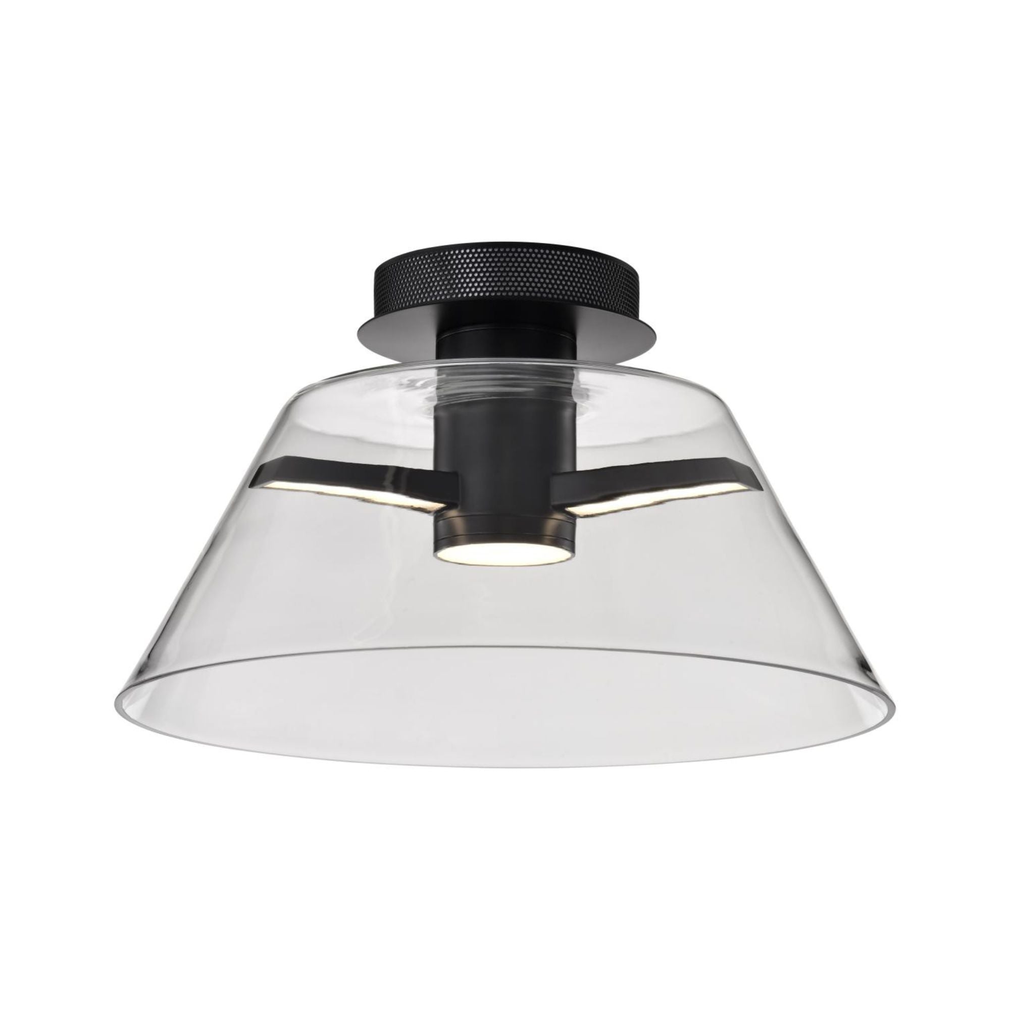 Edmond 17" LED Semi-flush Mount, Matte Black Finish