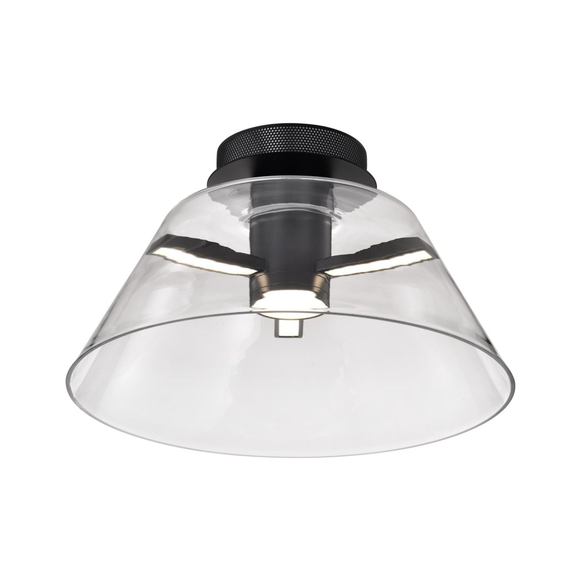 Edmond 17" LED Semi-flush Mount, Matte Black Finish
