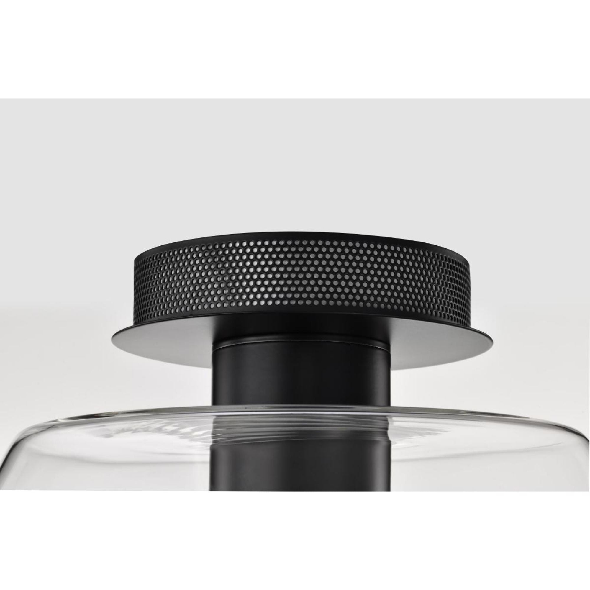 Edmond 17" LED Semi-flush Mount, Matte Black Finish