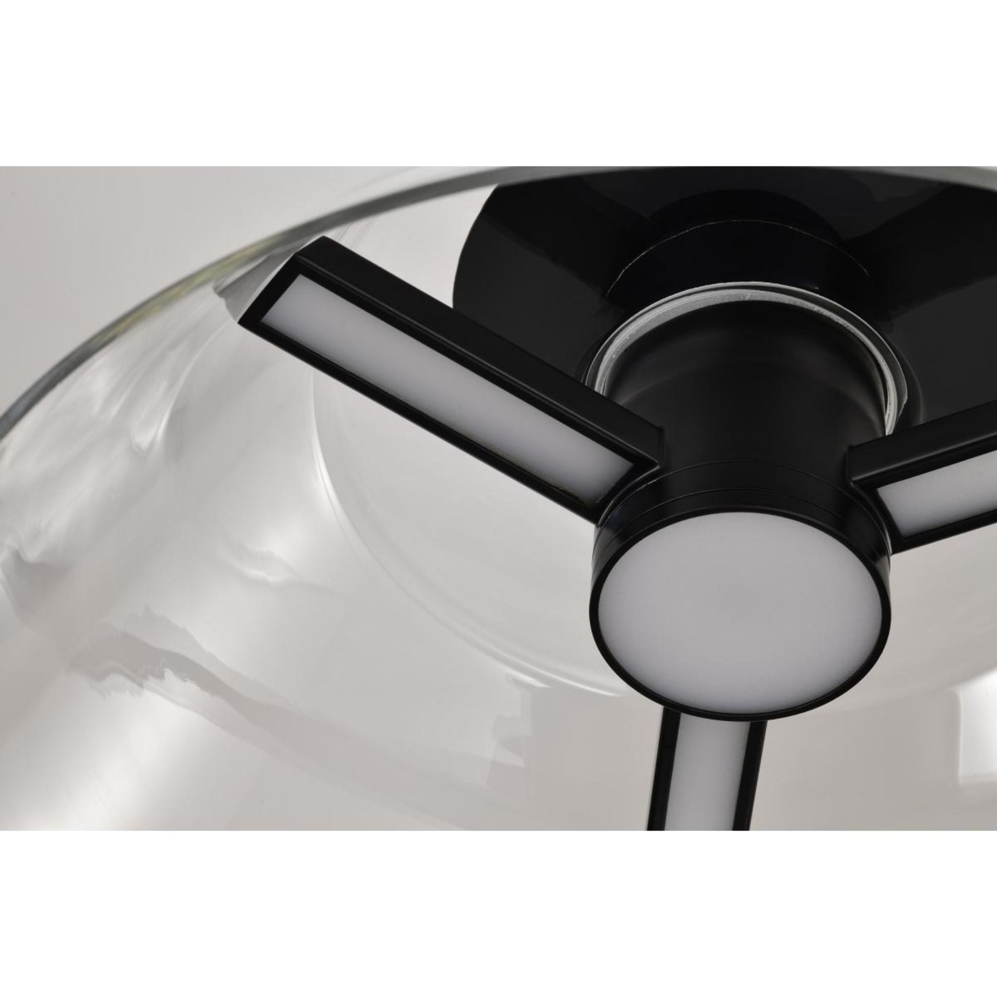 Edmond 17" LED Semi-flush Mount, Matte Black Finish