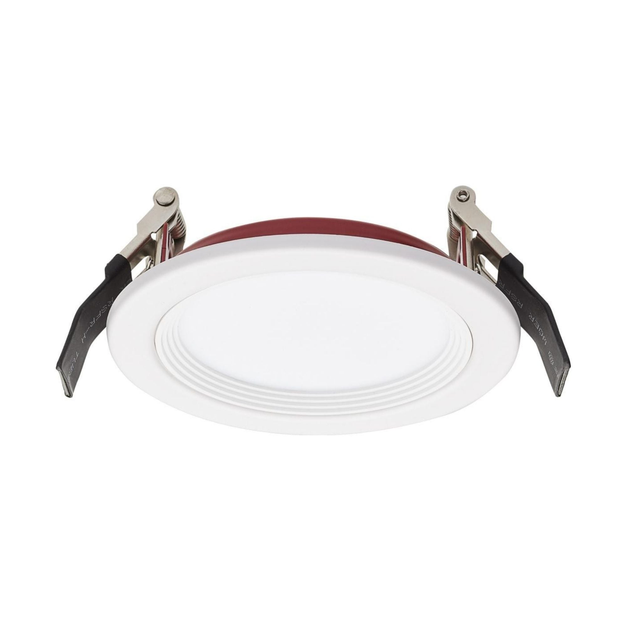 Fire Rated 4" Canless LED Recessed Light, 800 Lm, 5-CCT, Baffle Trim