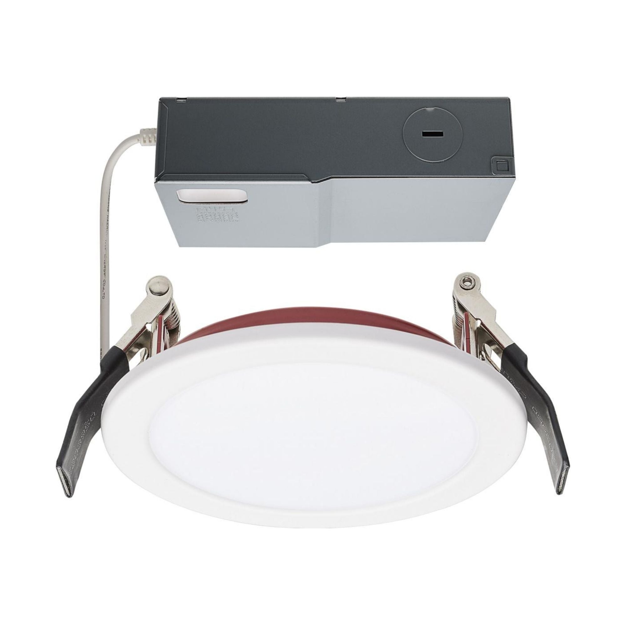 Fire Rated 4" Canless LED Recessed Light, 800 Lm, 5-CCT, Flat Trim, 120-277V