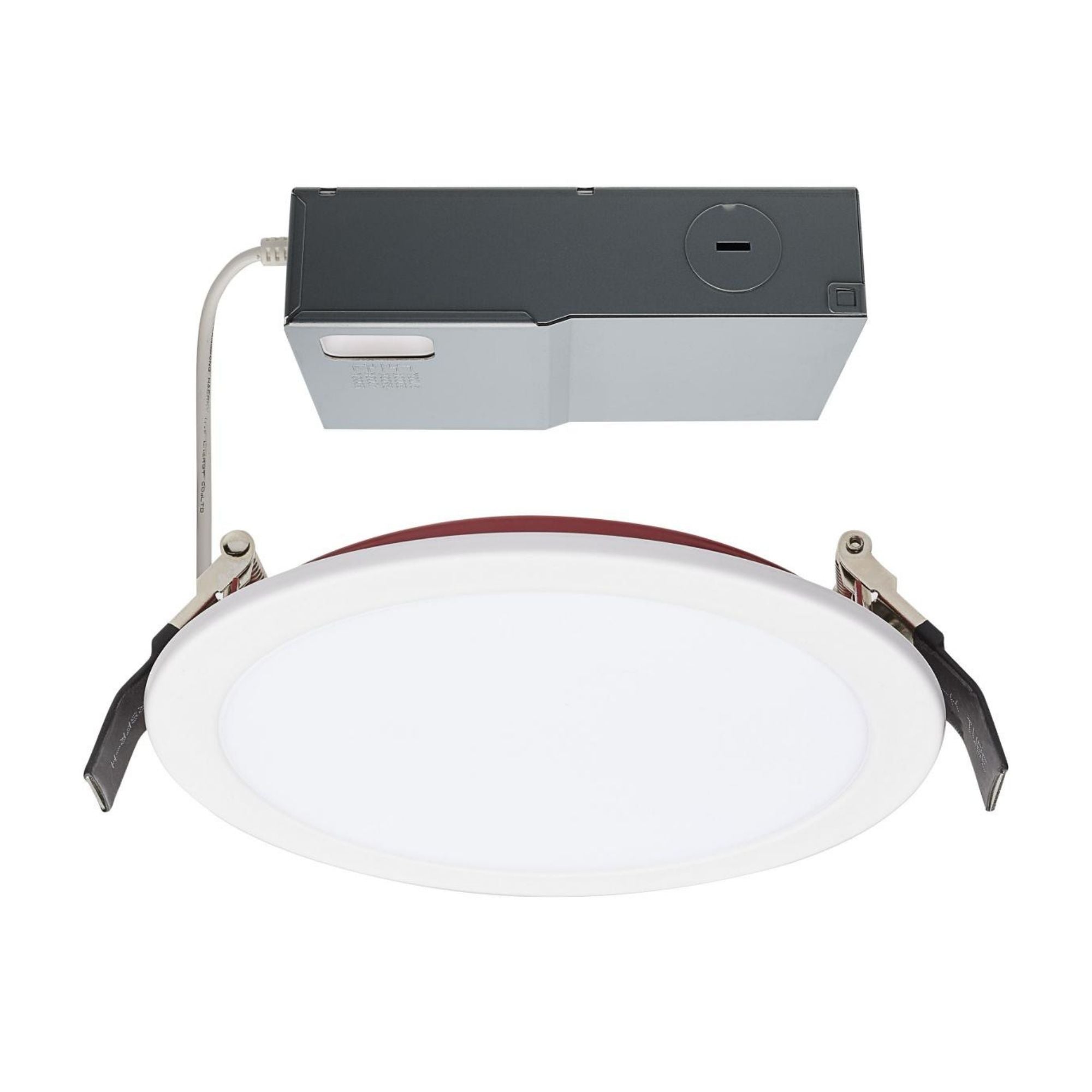 Fire Rated 6" Canless LED Recessed Light, 1050 Lm, 5-CCT, Flat Trim, 120-277V