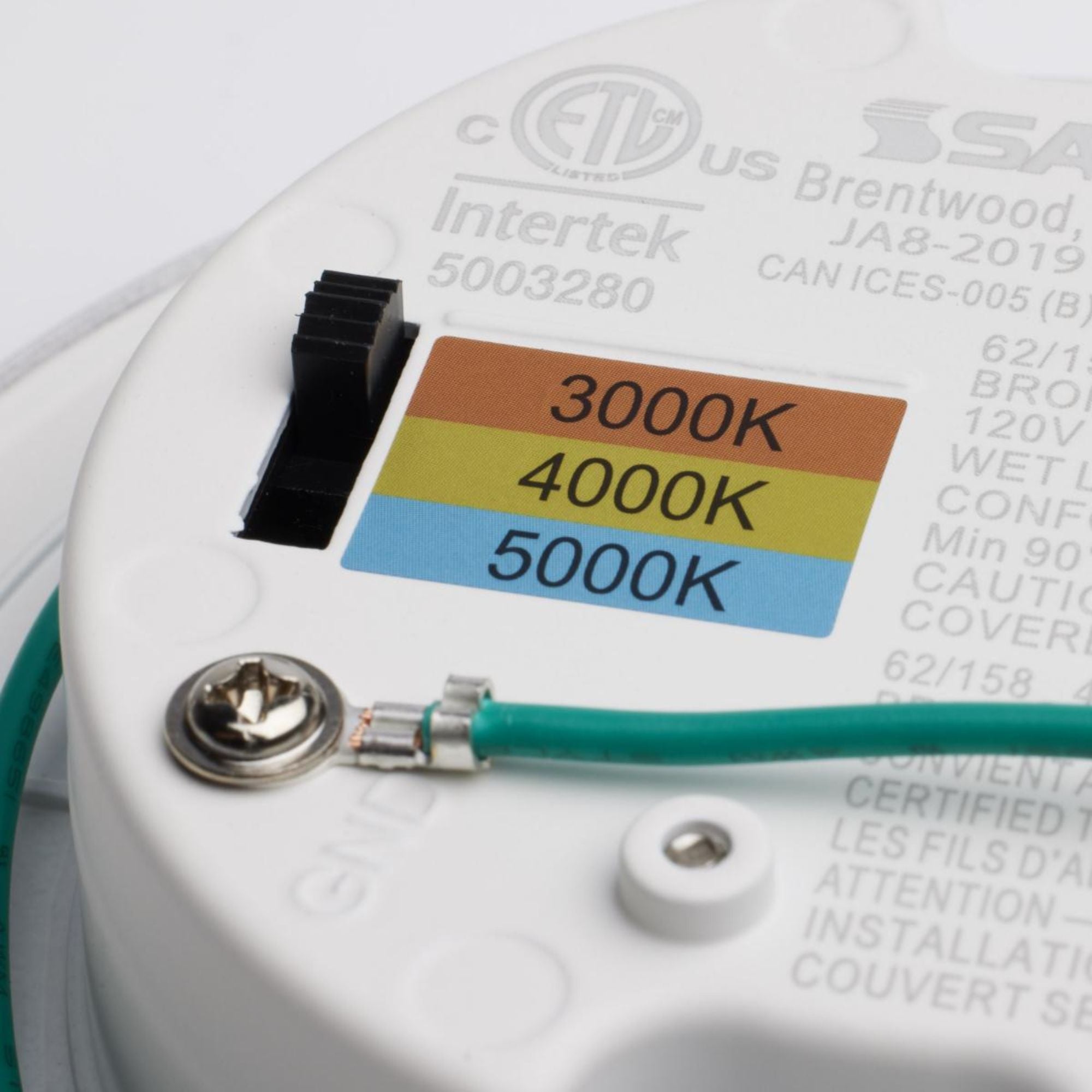 4" LED Disk|Surface Mount Light, 3CCT, White Finish