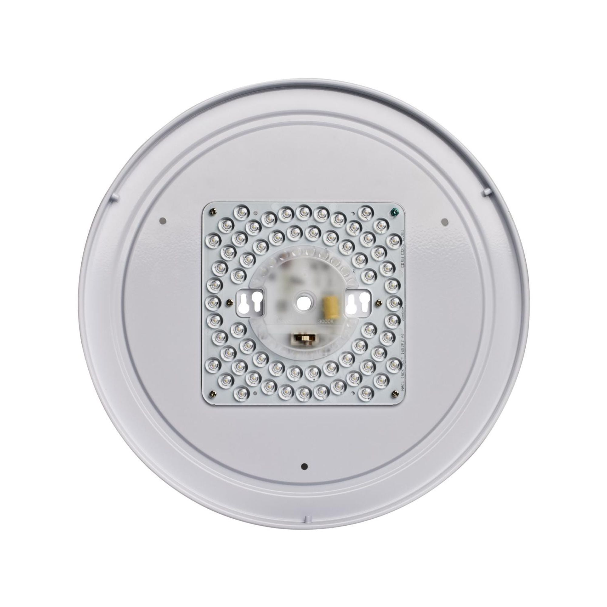 15" LED Flush Mount Ceiling Light with Beige Fabric Shade, 3CCT