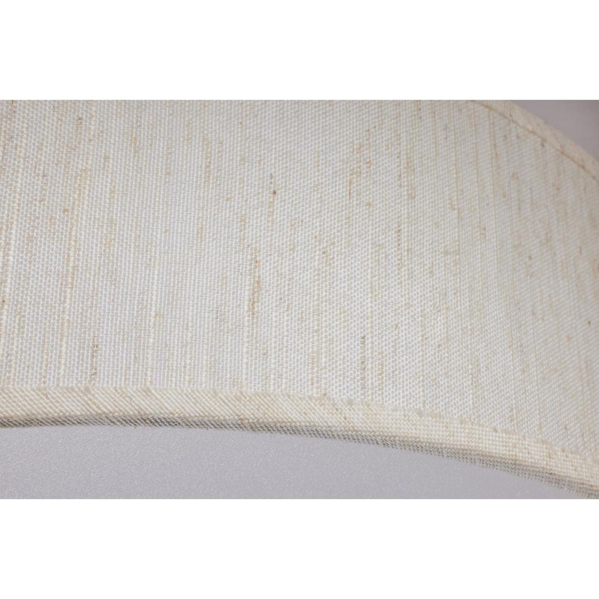 15" LED Flush Mount Ceiling Light with Beige Fabric Shade, 3CCT
