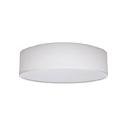 15" LED Flush Mount Ceiling Light with White Fabric Shade, 3CCT