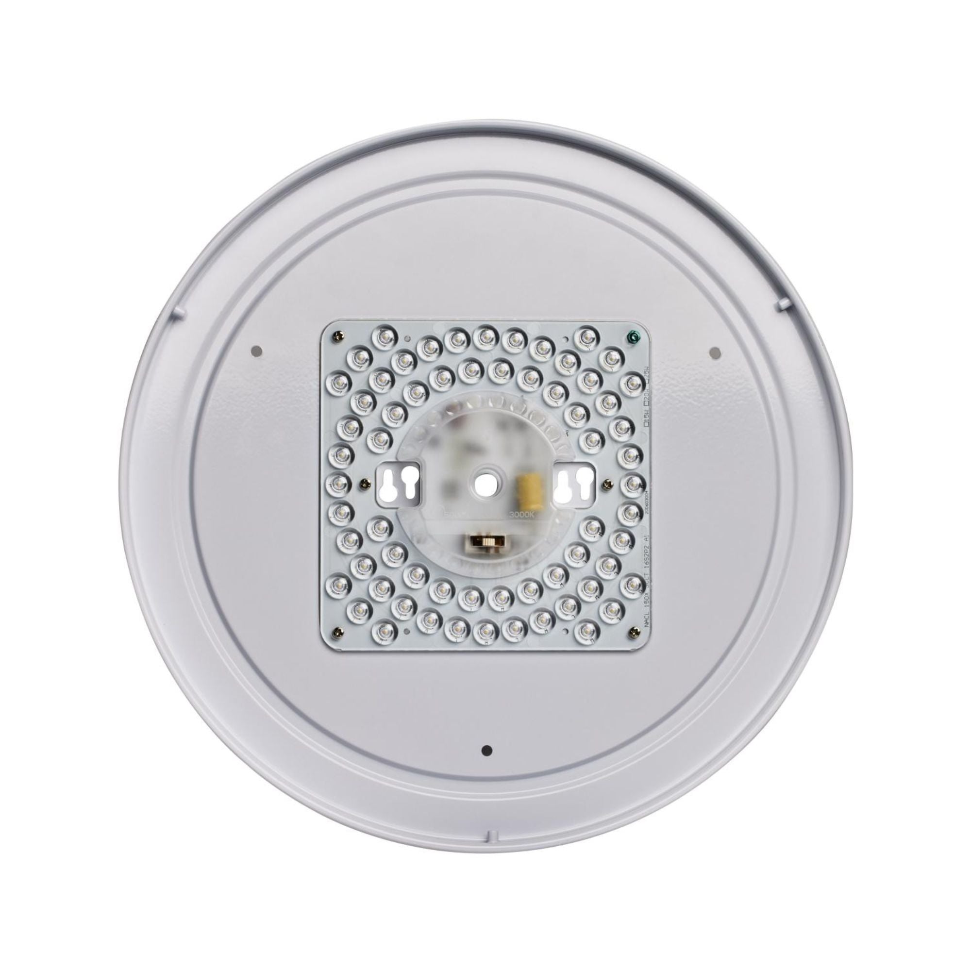 15" LED Flush Mount Ceiling Light with White Fabric Shade, 3CCT