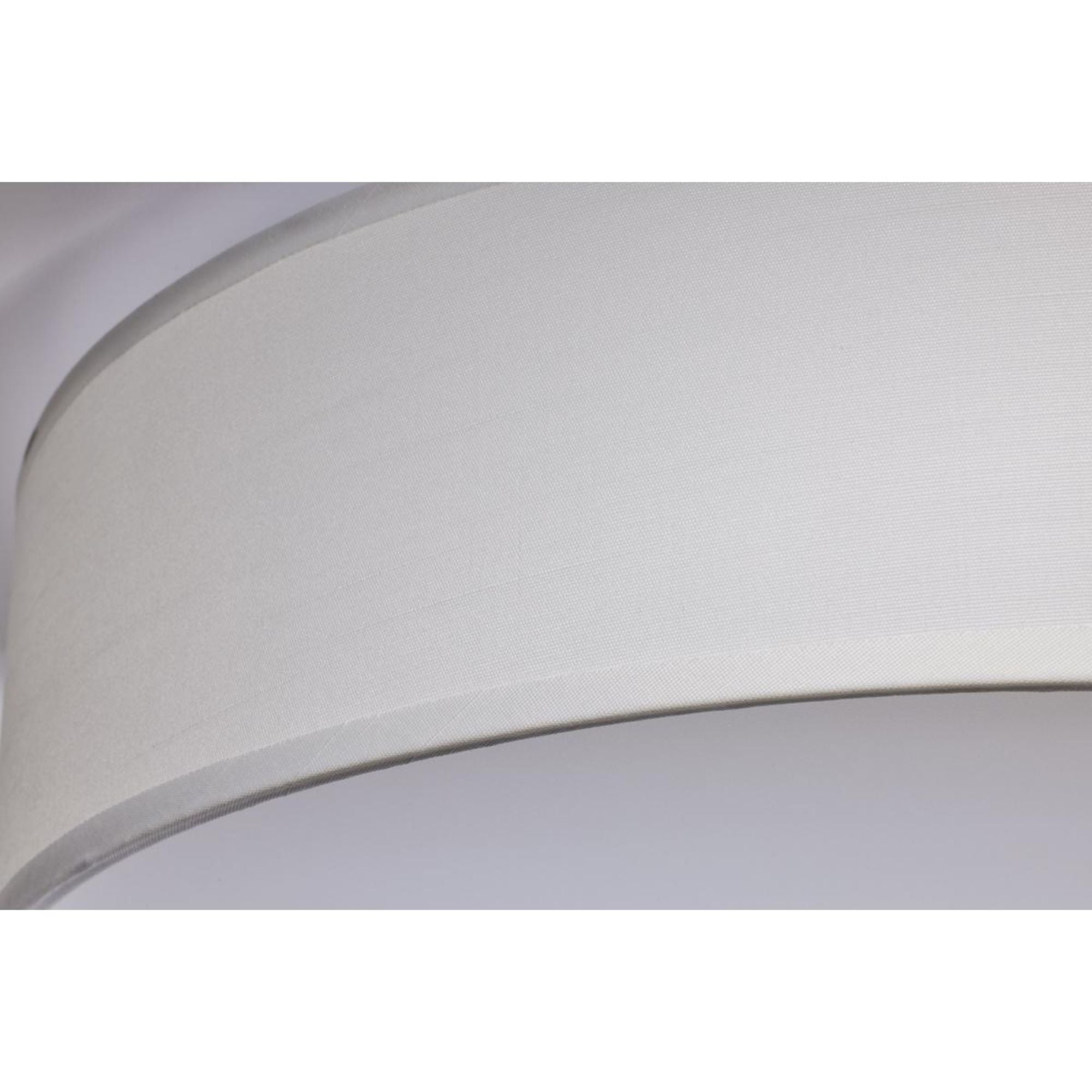 15" LED Flush Mount Ceiling Light with White Fabric Shade, 3CCT