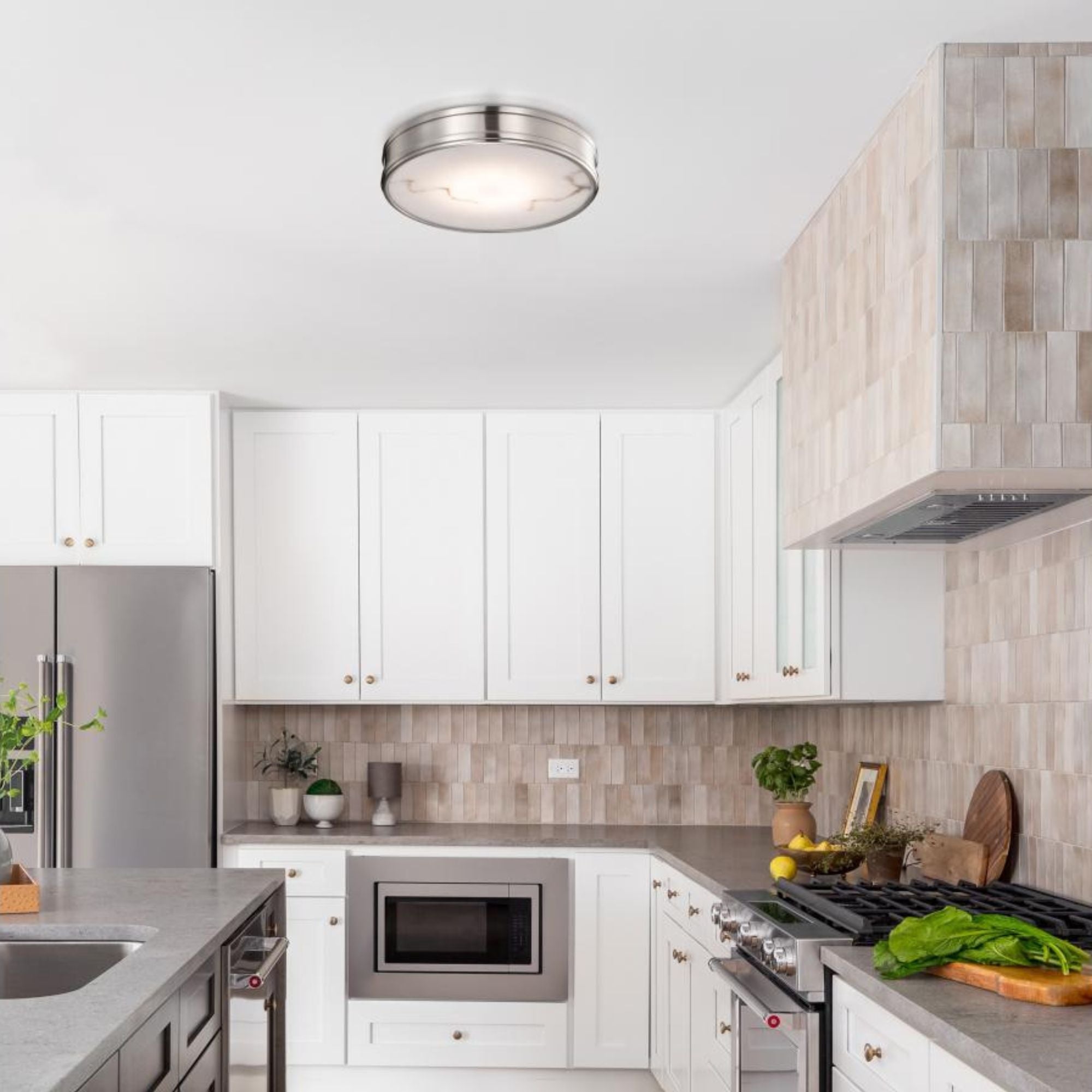 Kendall 14" LED Flush Mount, Brushed Nickel Finish