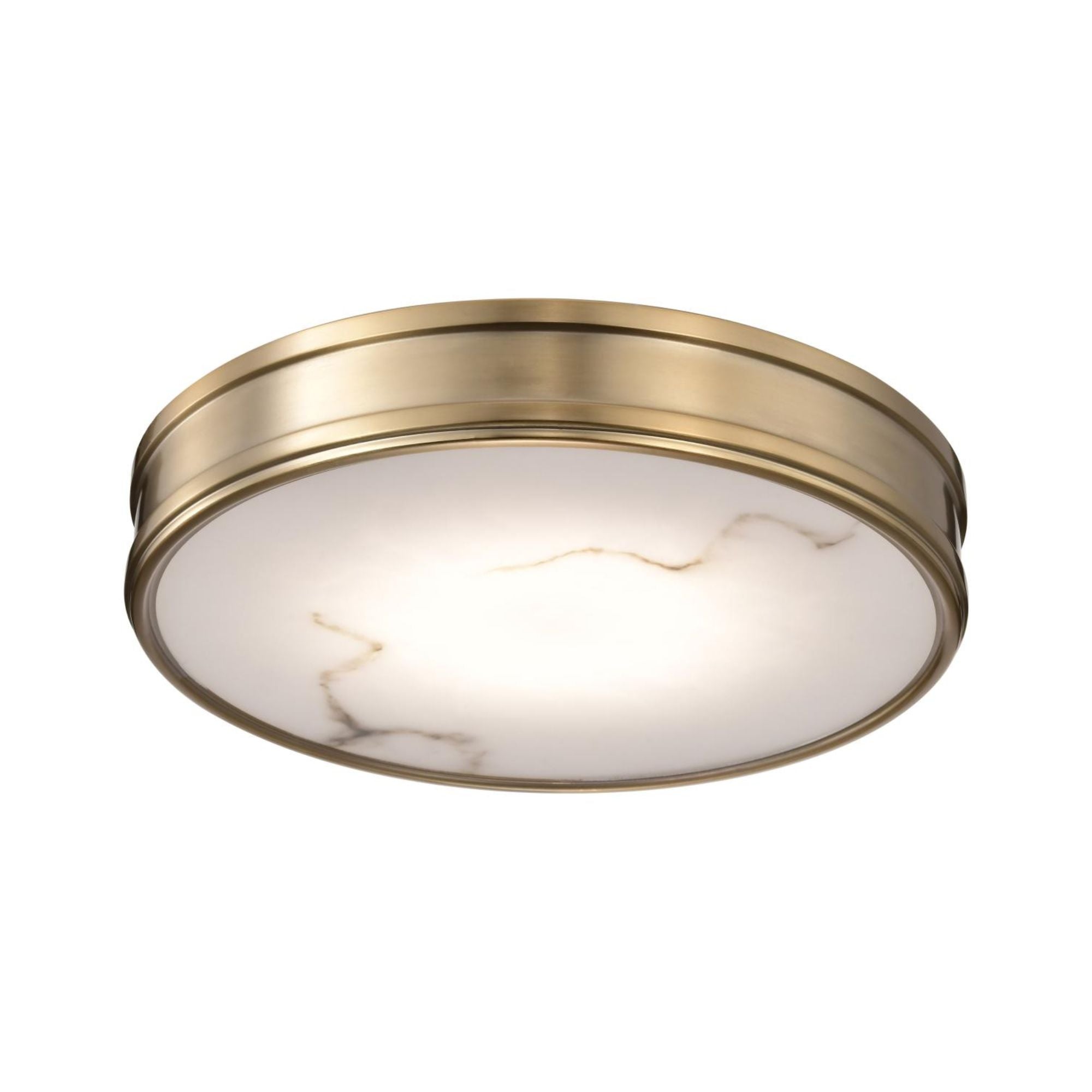 Kendall 14" LED Flush Mount, Burnished Brass Finish